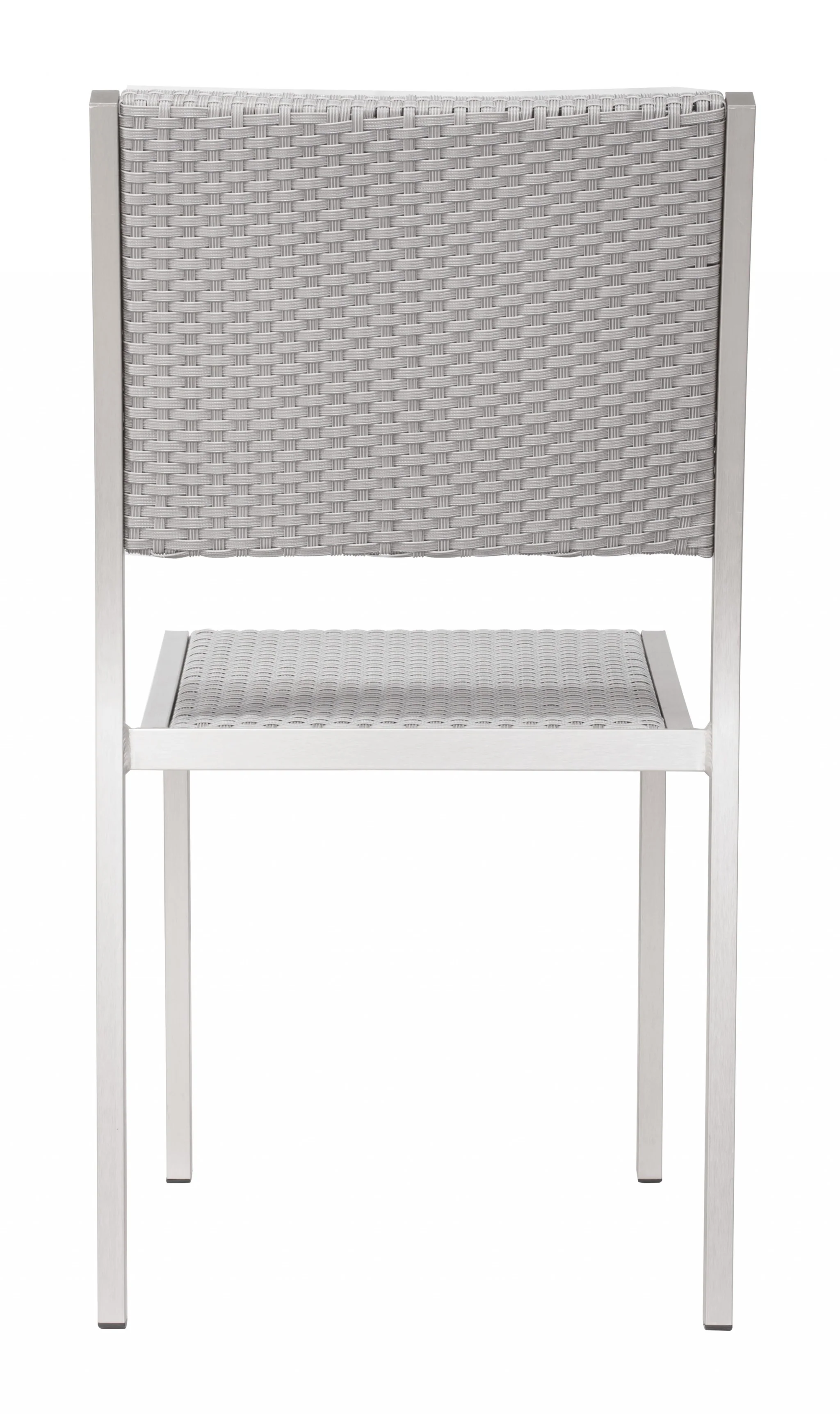 Set Of Two 18" White Aluminum Side Chair By Homeroots - Image 4