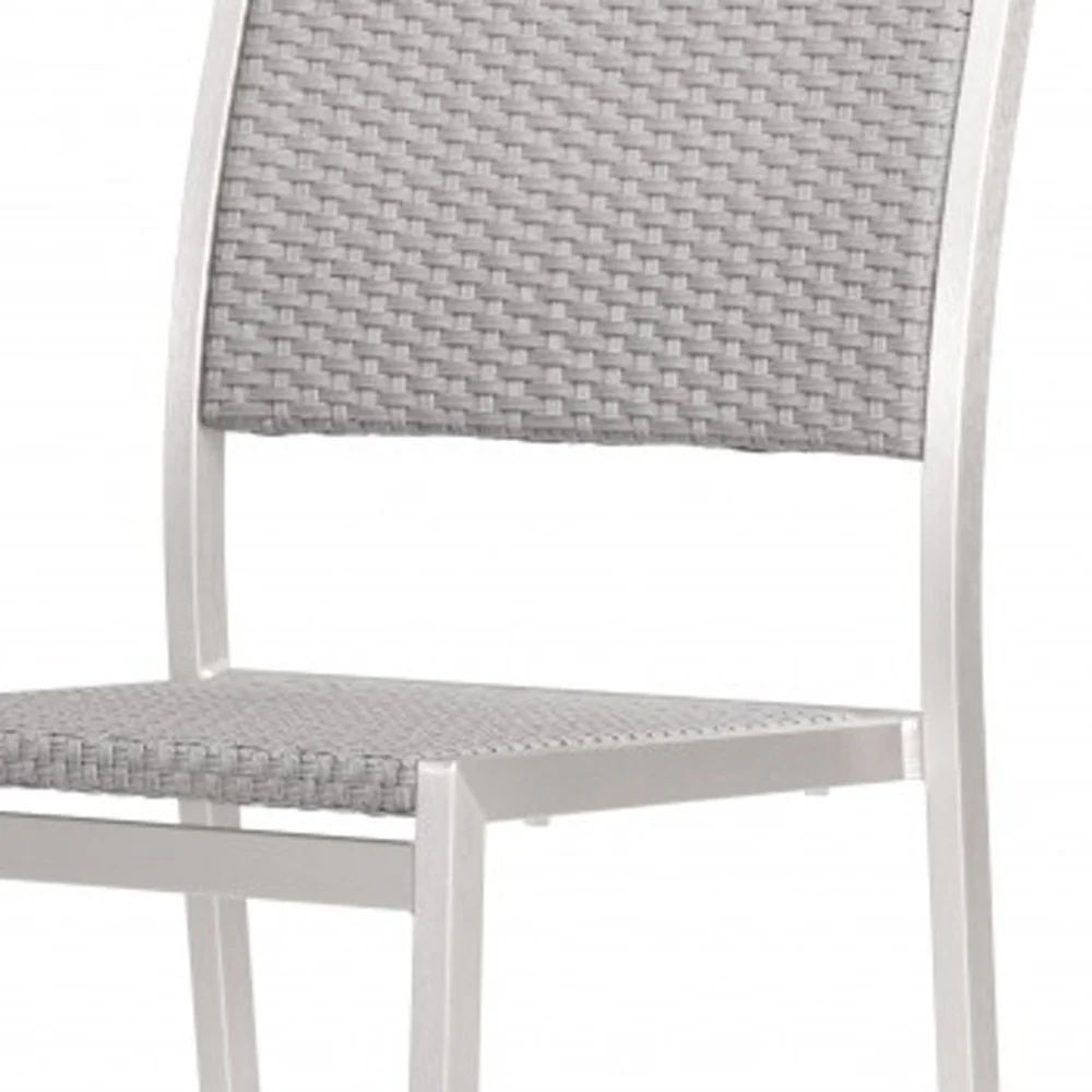 Set Of Two 18" White Aluminum Side Chair By Homeroots - Image 6