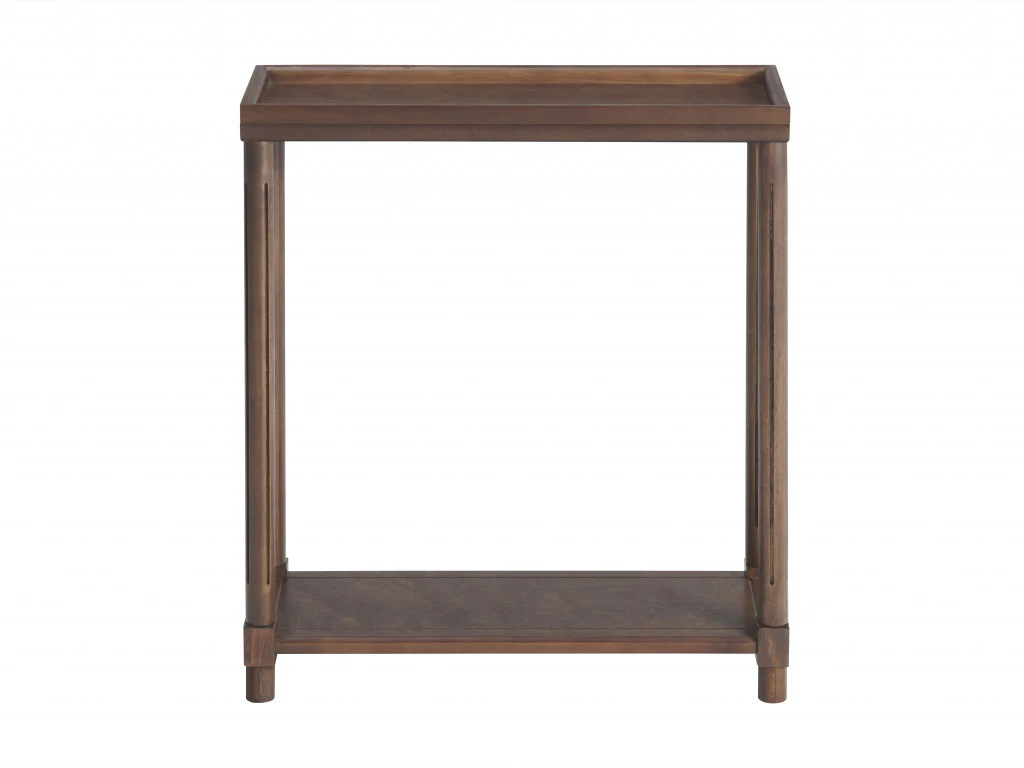 Set Of Two 24" Brown Wood Rectangular End Tables With Shelf By Homeroots - Image 3