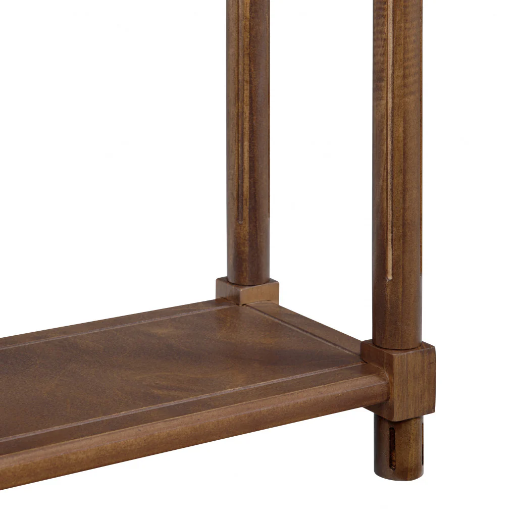 Set Of Two 24" Brown Wood Rectangular End Tables With Shelf By Homeroots - Image 6