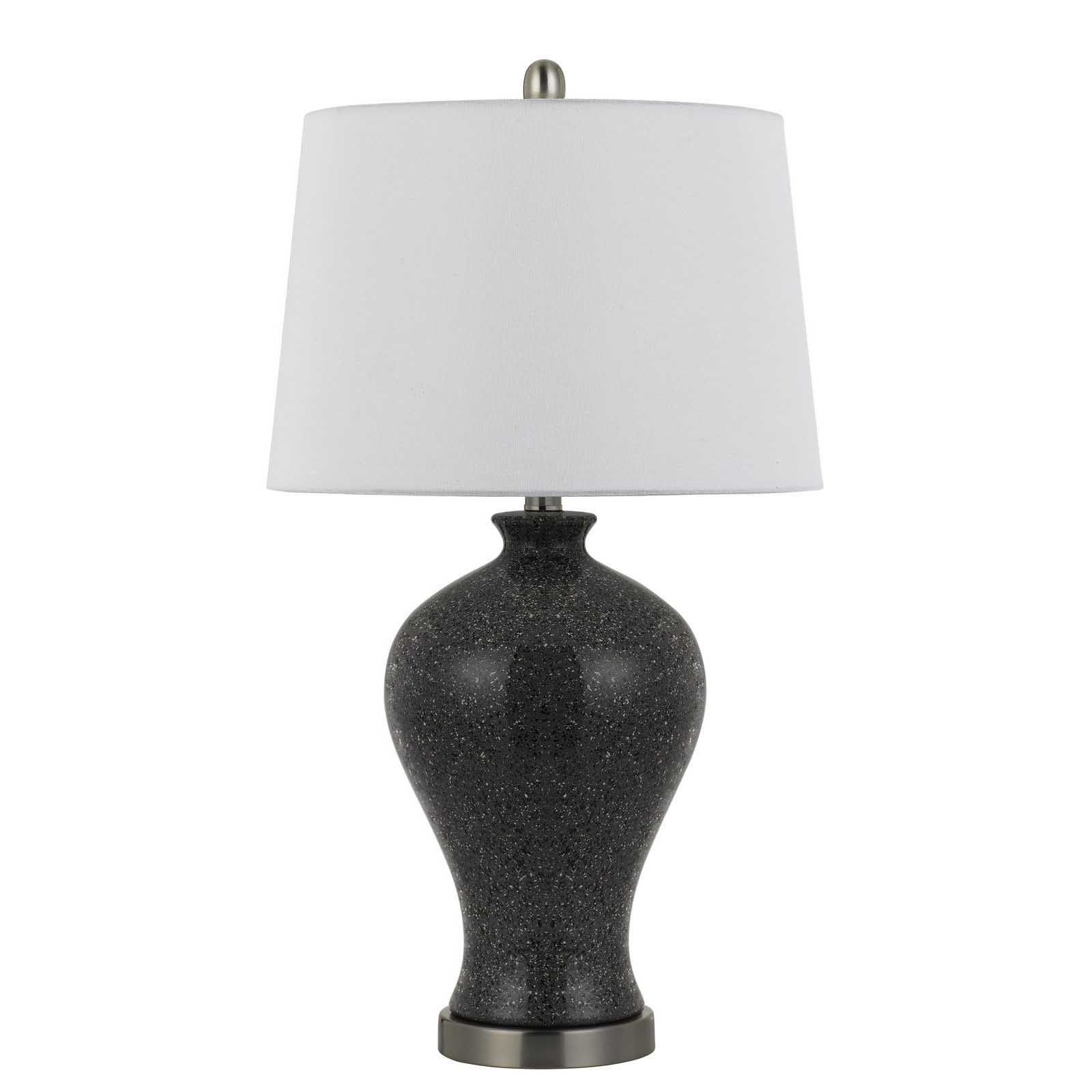 Set of Two 27” Ceramic And Marble Table Lamps By Homeroots - Image 2