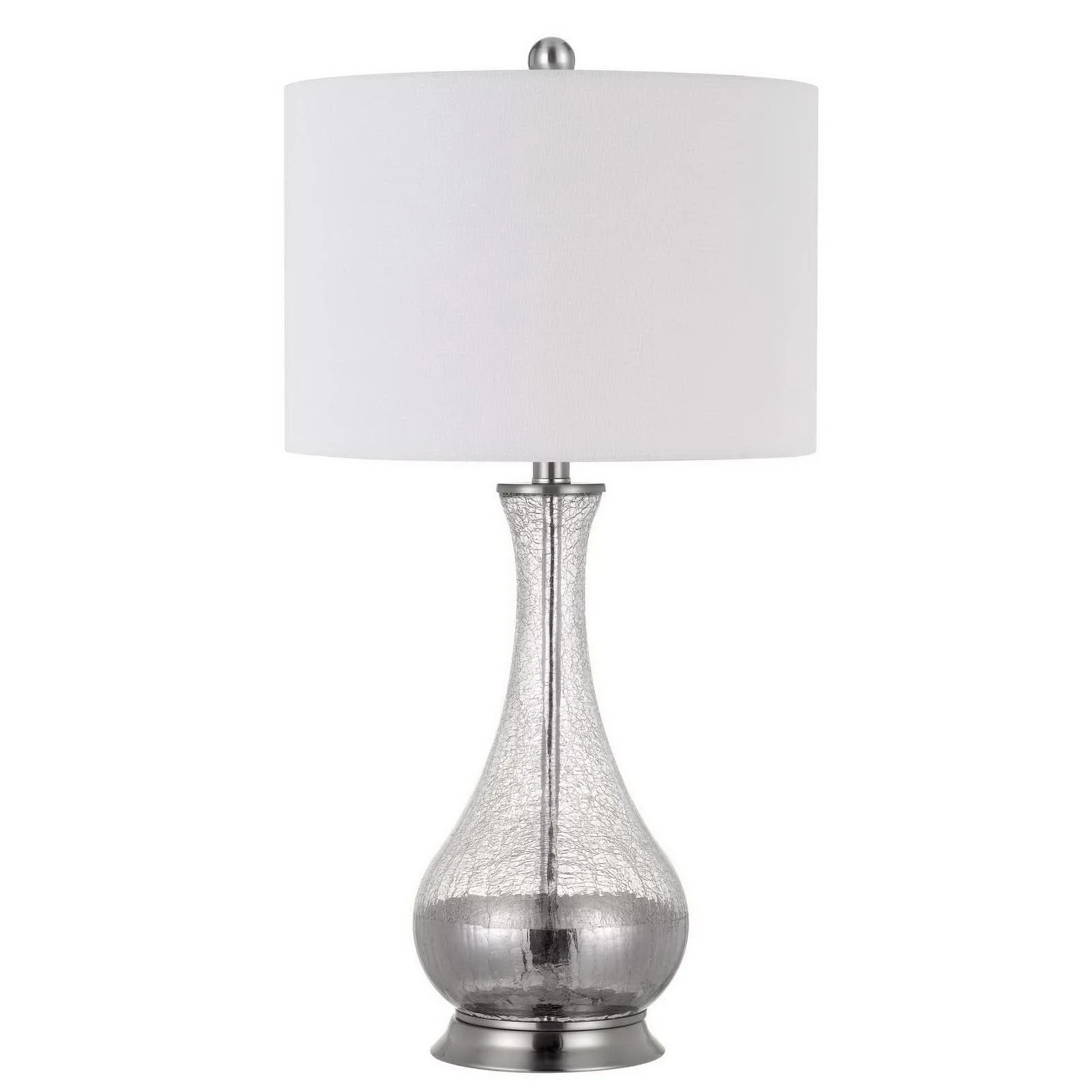 Set of Two 27" Glass And Steel Table Lamps By Homeroots - Image 2