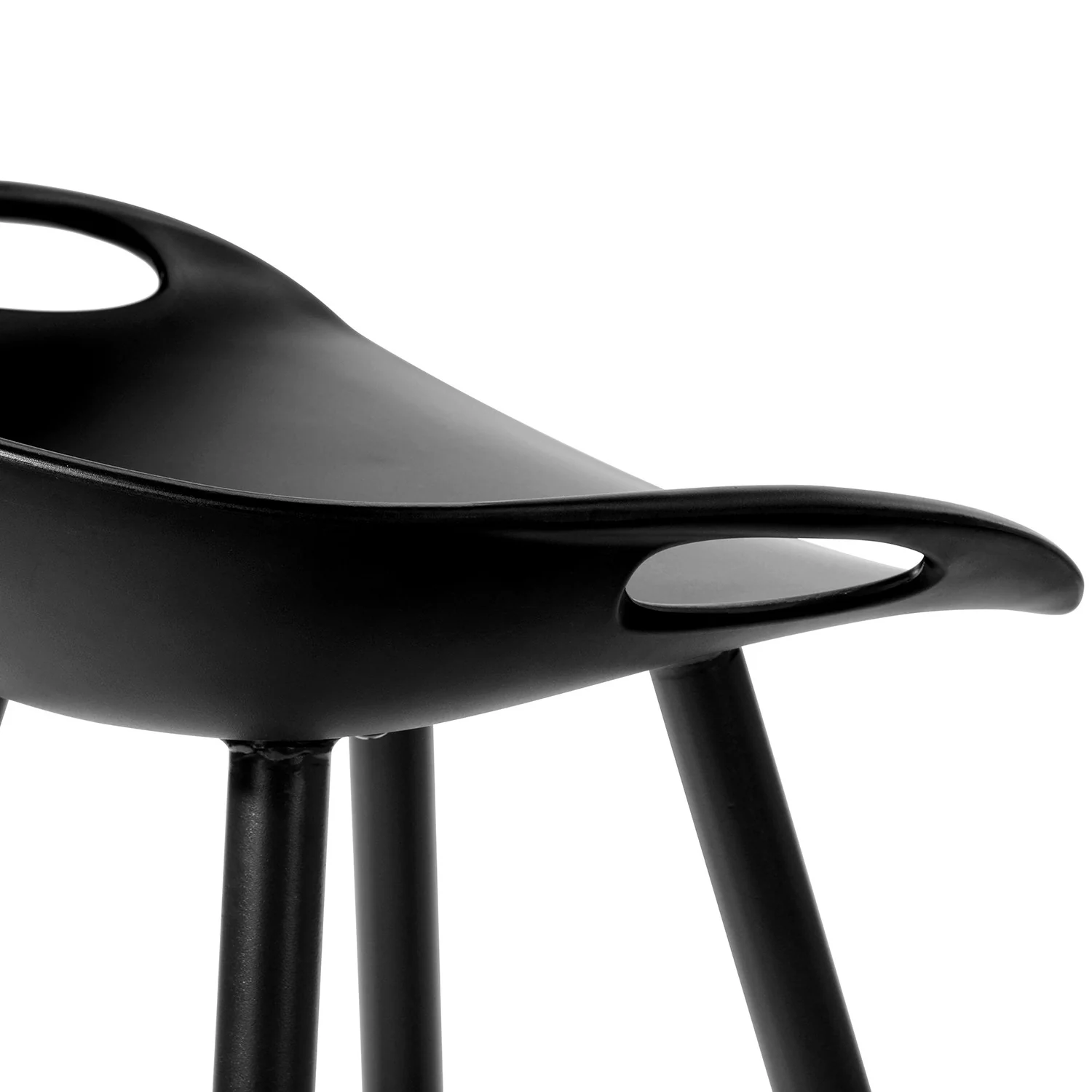 Set Of Two 29" Black Steel Backless Counter Height Bar Chairs With Footrest By Homeroots - Image 6