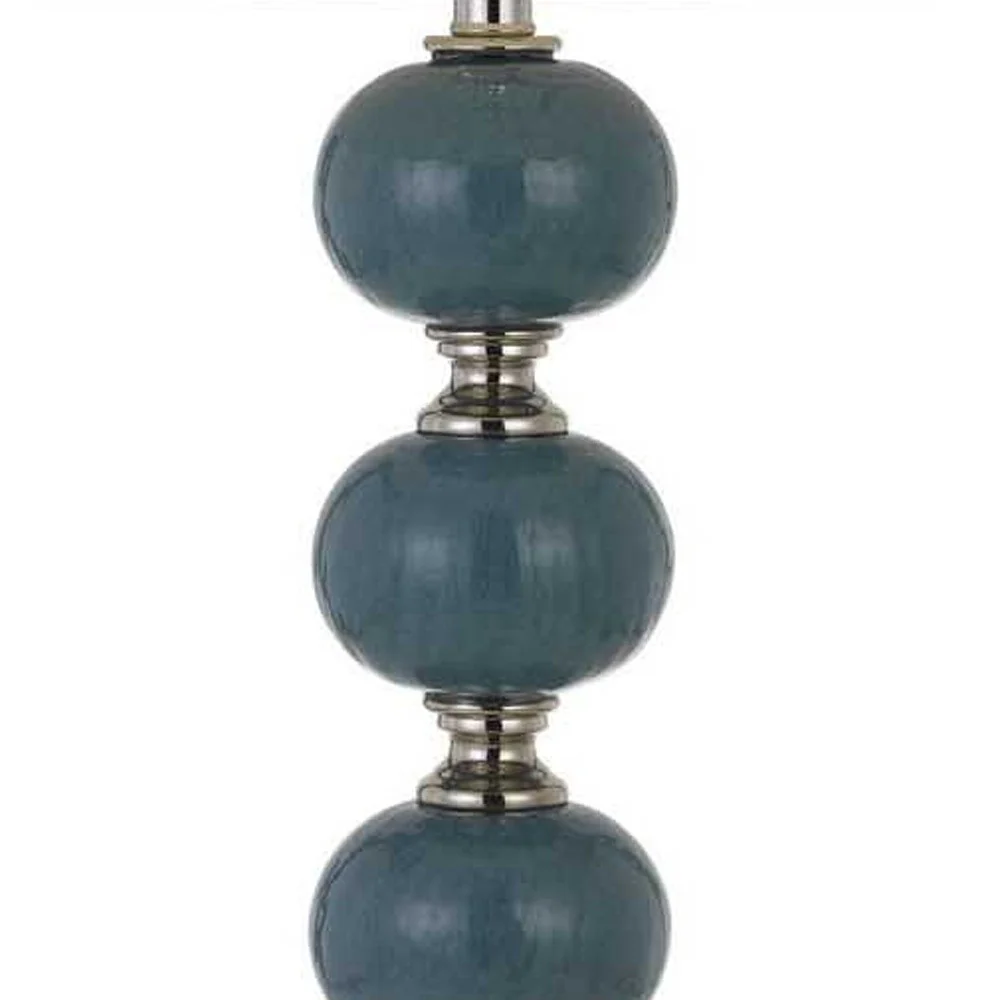 Set of Two 29" Modern Blue Metal Table Lamps By Homeroots - Image 3