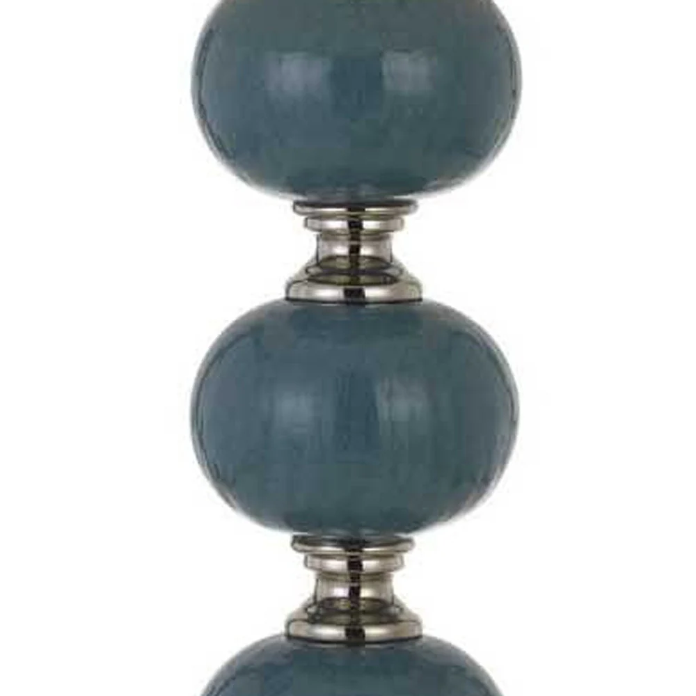 Set of Two 29" Modern Blue Metal Table Lamps By Homeroots - Image 4