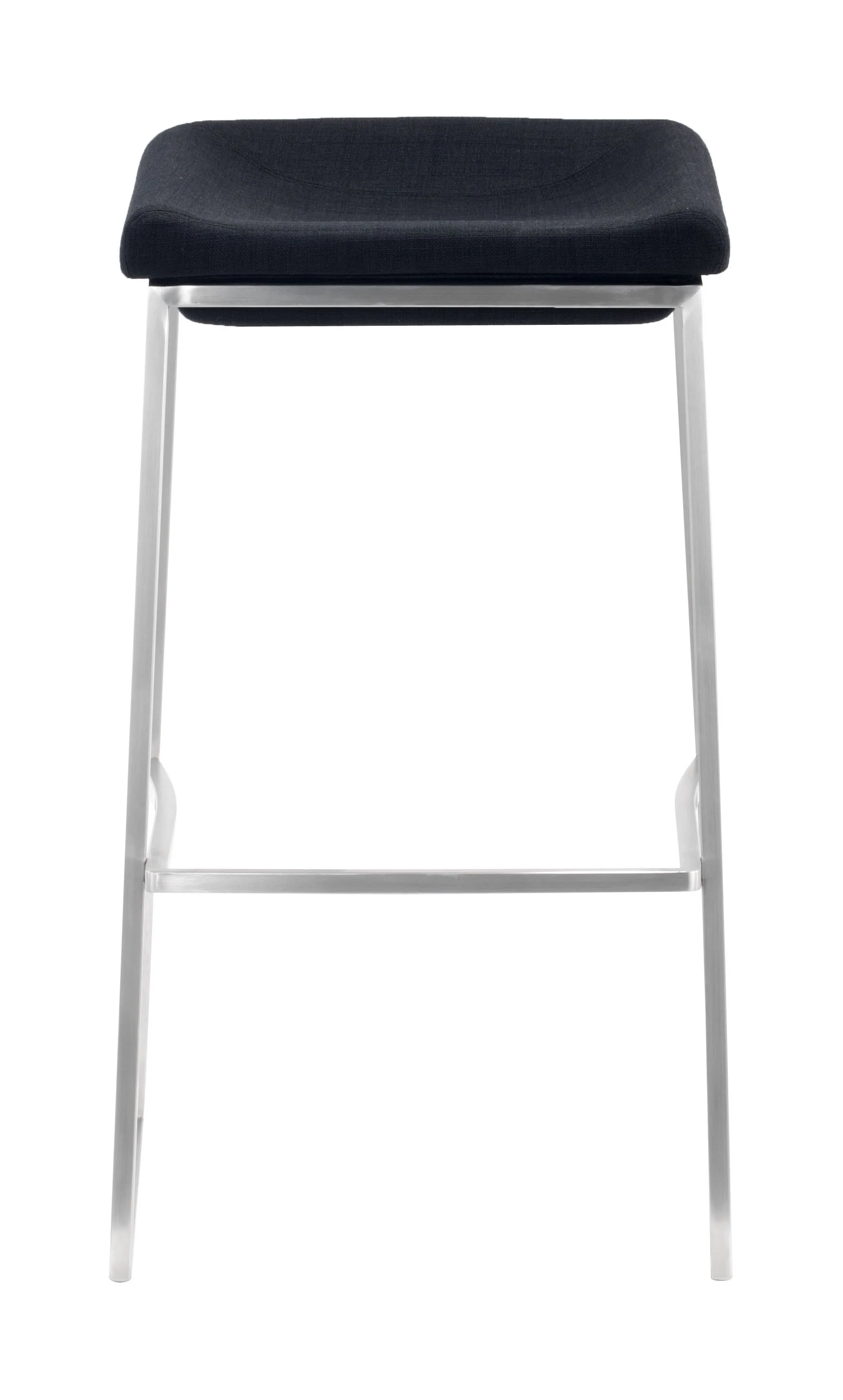 Set Of Two 30" Gray And Silver Steel Backless Bar Height Chairs With Footrest By Homeroots - Image 3