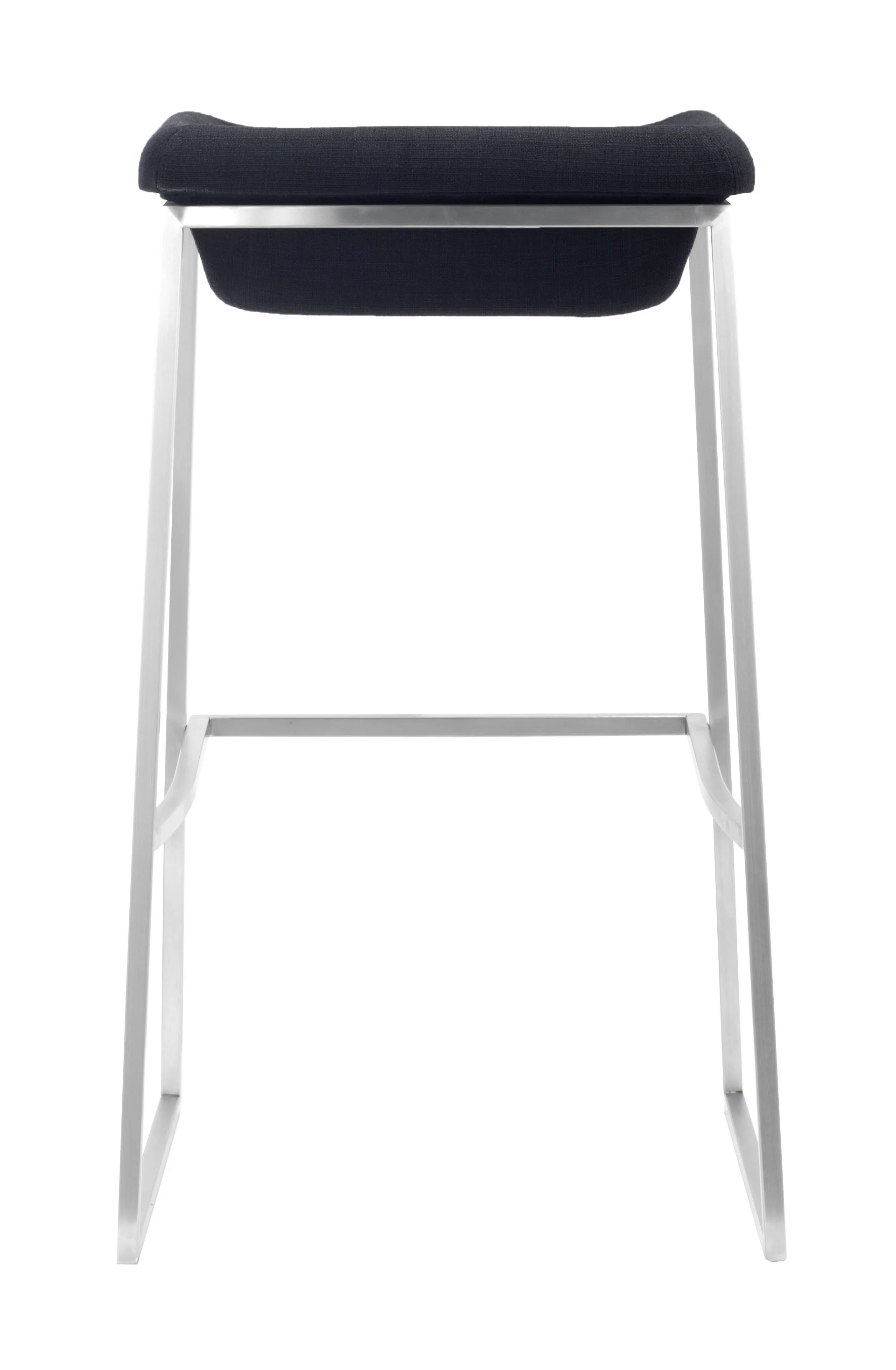 Set Of Two 30" Gray And Silver Steel Backless Bar Height Chairs With Footrest By Homeroots - Image 4