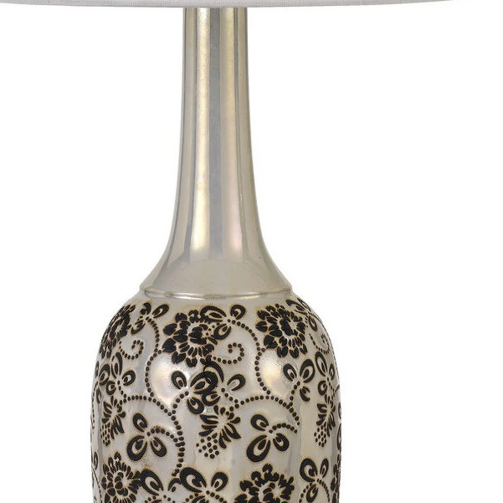 Set of Two 30” Stylish Ceramic Pearl Table Lamp By Homeroots - Image 3