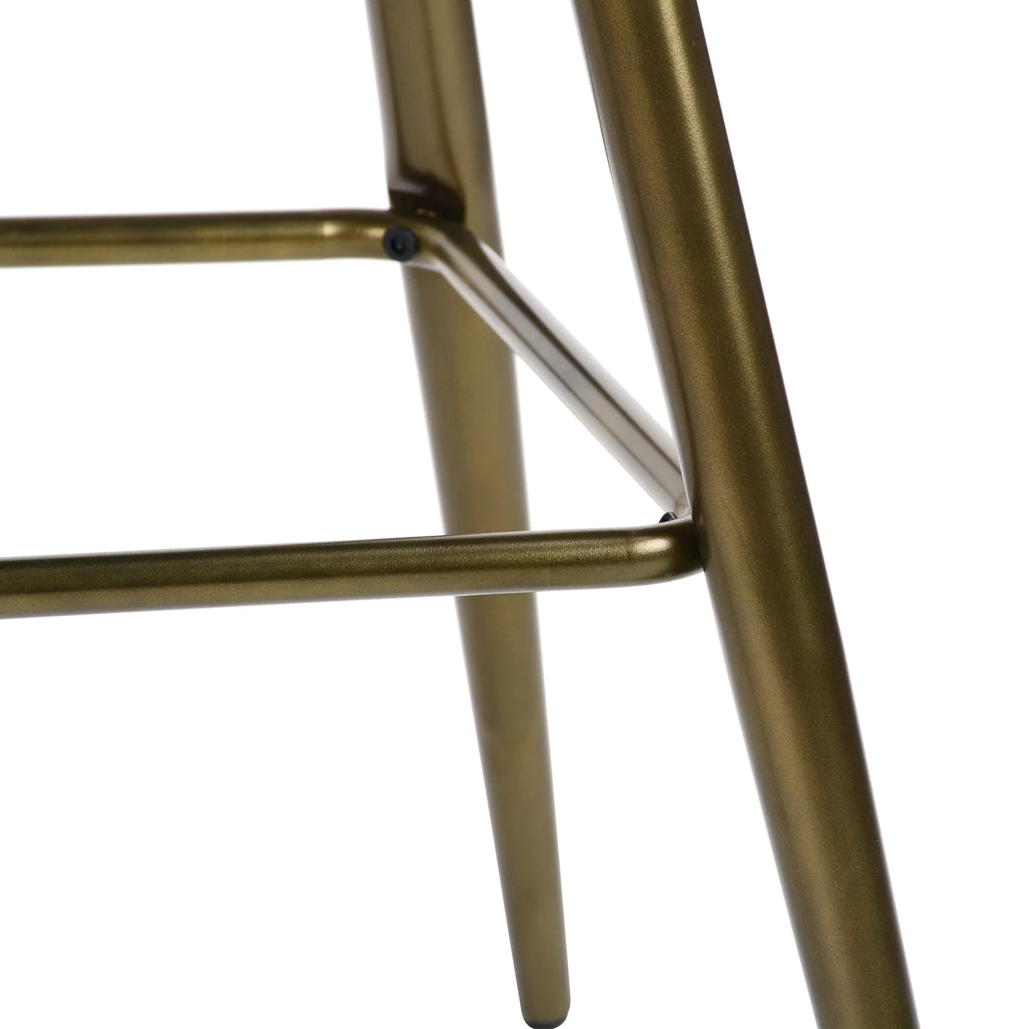 Set Of Two 32" Black And Bronze Steel Low Back Bar Height Bar Chairs With Footrest By Homeroots - Image 6