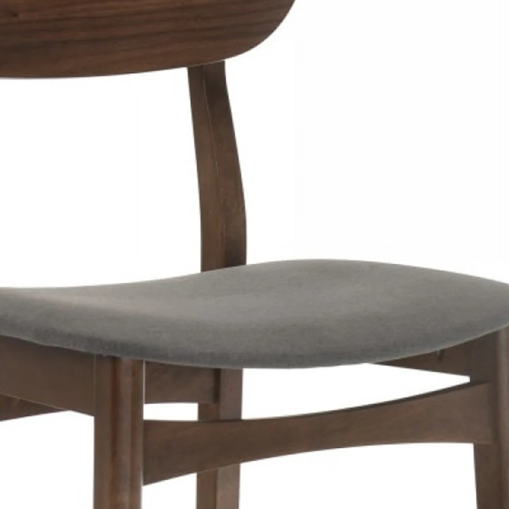Set Of Two 38" Grey Brown Bar Height Low Back Bar Chairs With Footrest By Homeroots - Image 5
