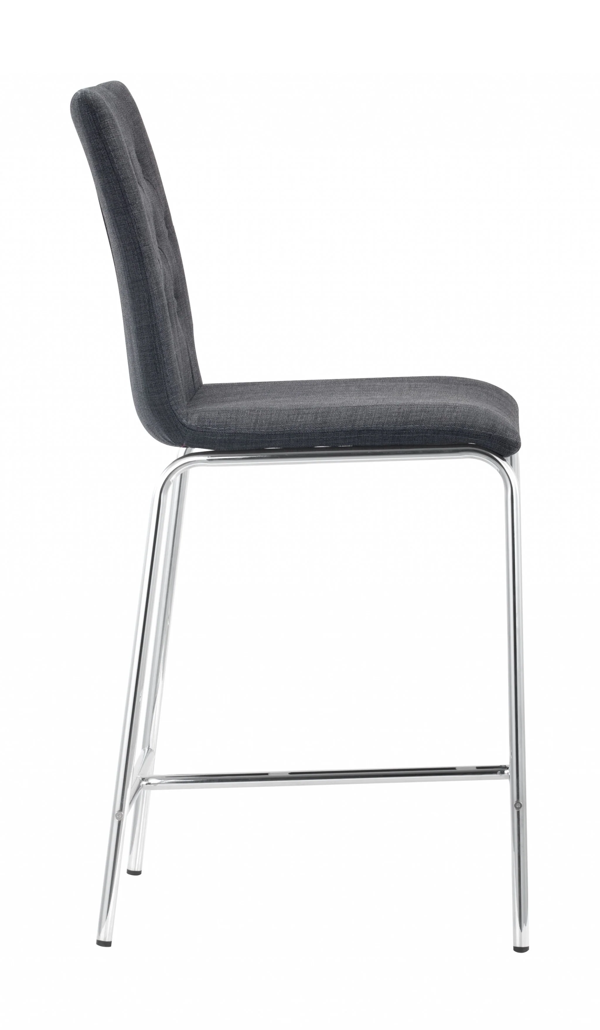 Set Of Two 39" Graphite Low Back Chairs With Footrest By Homeroots - Image 3