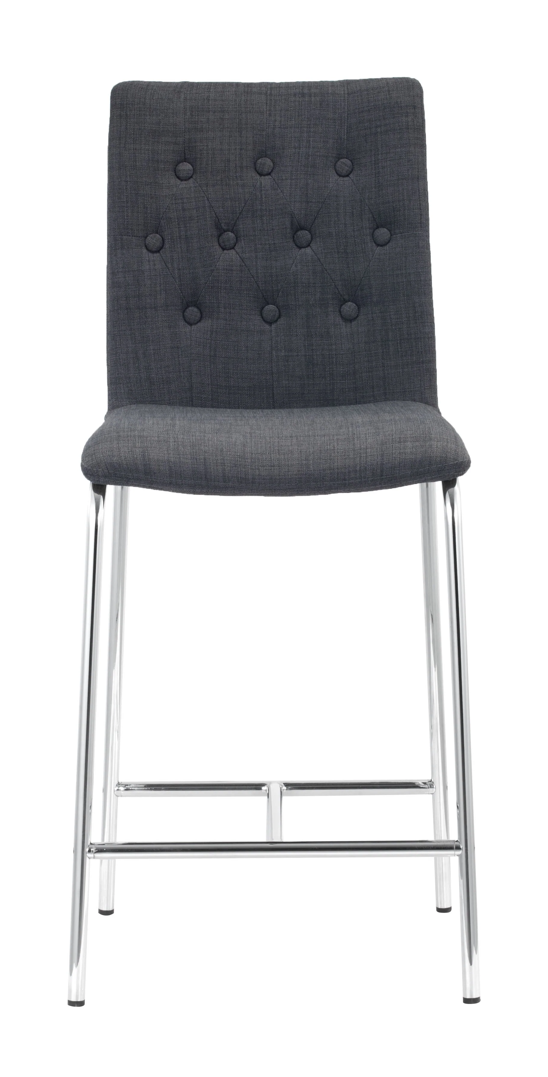 Set Of Two 39" Graphite Low Back Chairs With Footrest By Homeroots - Image 4