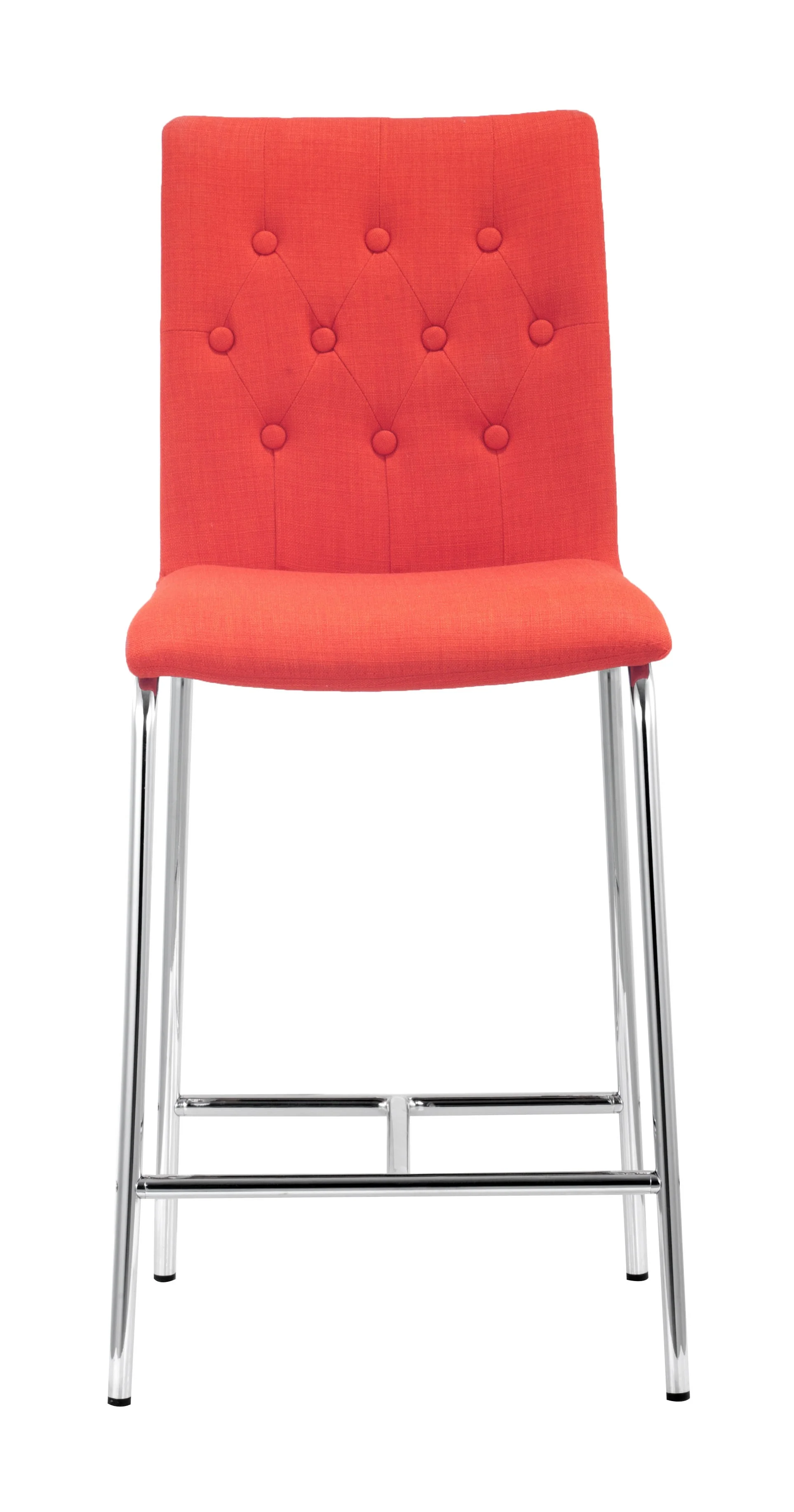 Set Of Two 39" Tangerine Low Back Chairs With Footrest By Homeroots - Image 4