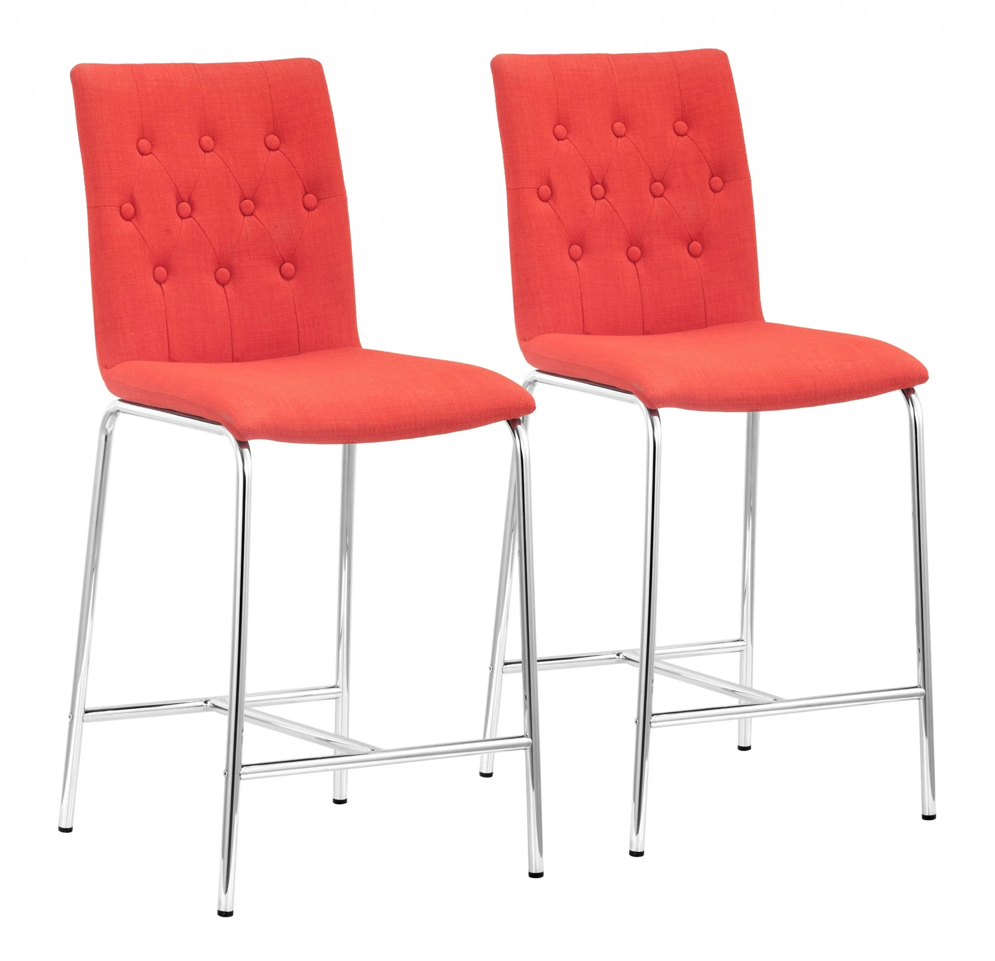 Set Of Two 39" Tangerine Low Back Chairs With Footrest By Homeroots - Image 6