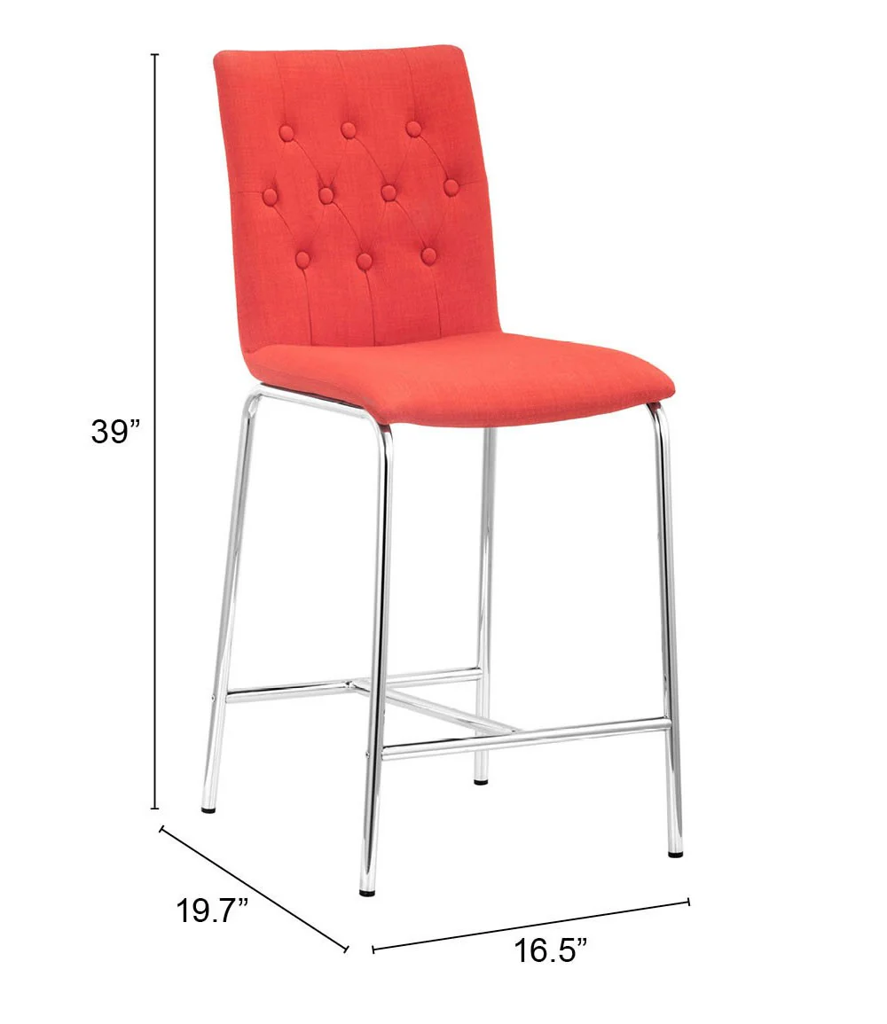 Set Of Two 39" Tangerine Low Back Chairs With Footrest By Homeroots - Image 8
