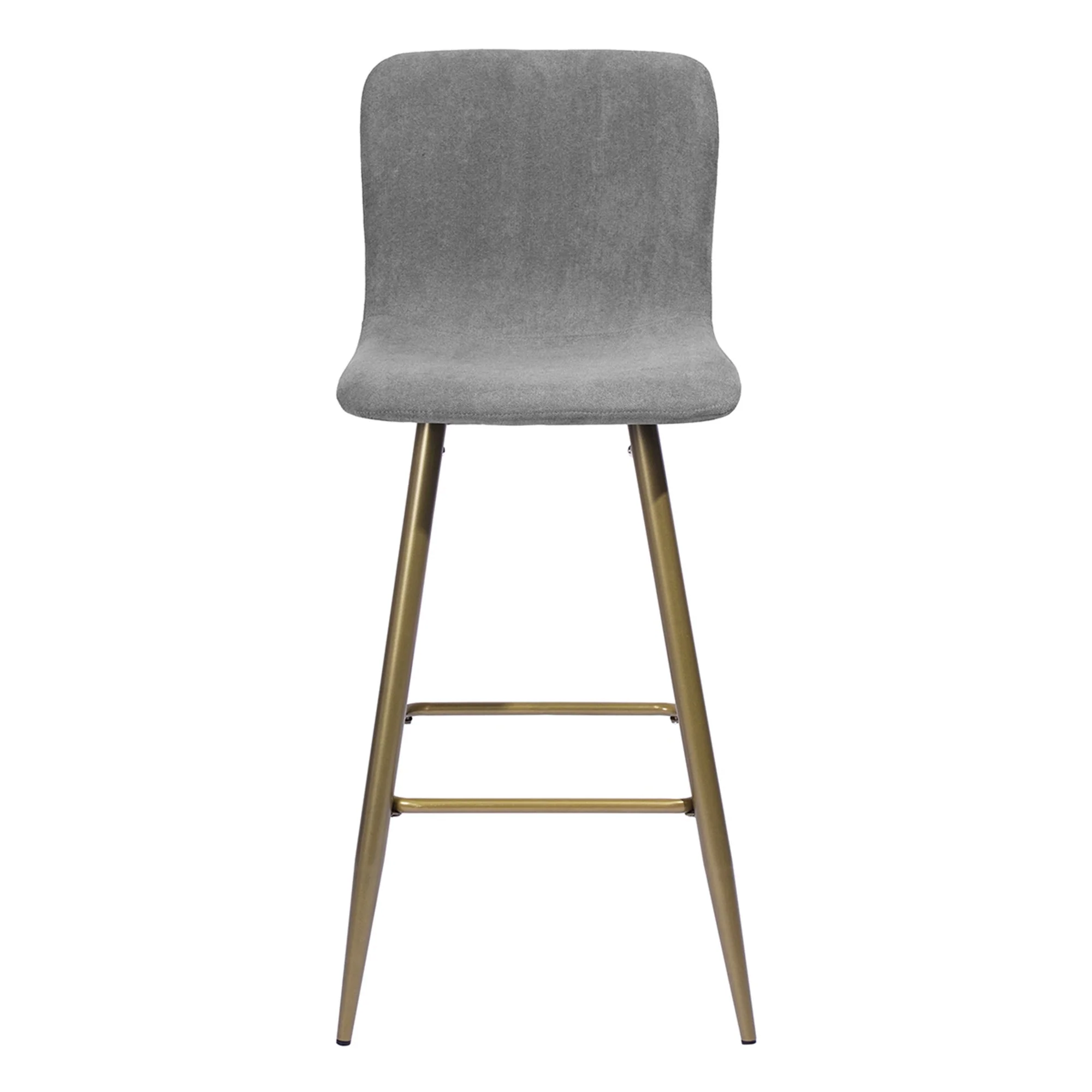 Set Of Two 40" Gray And Gold Bar Height Chairs With Footrest By Homeroots - Image 3