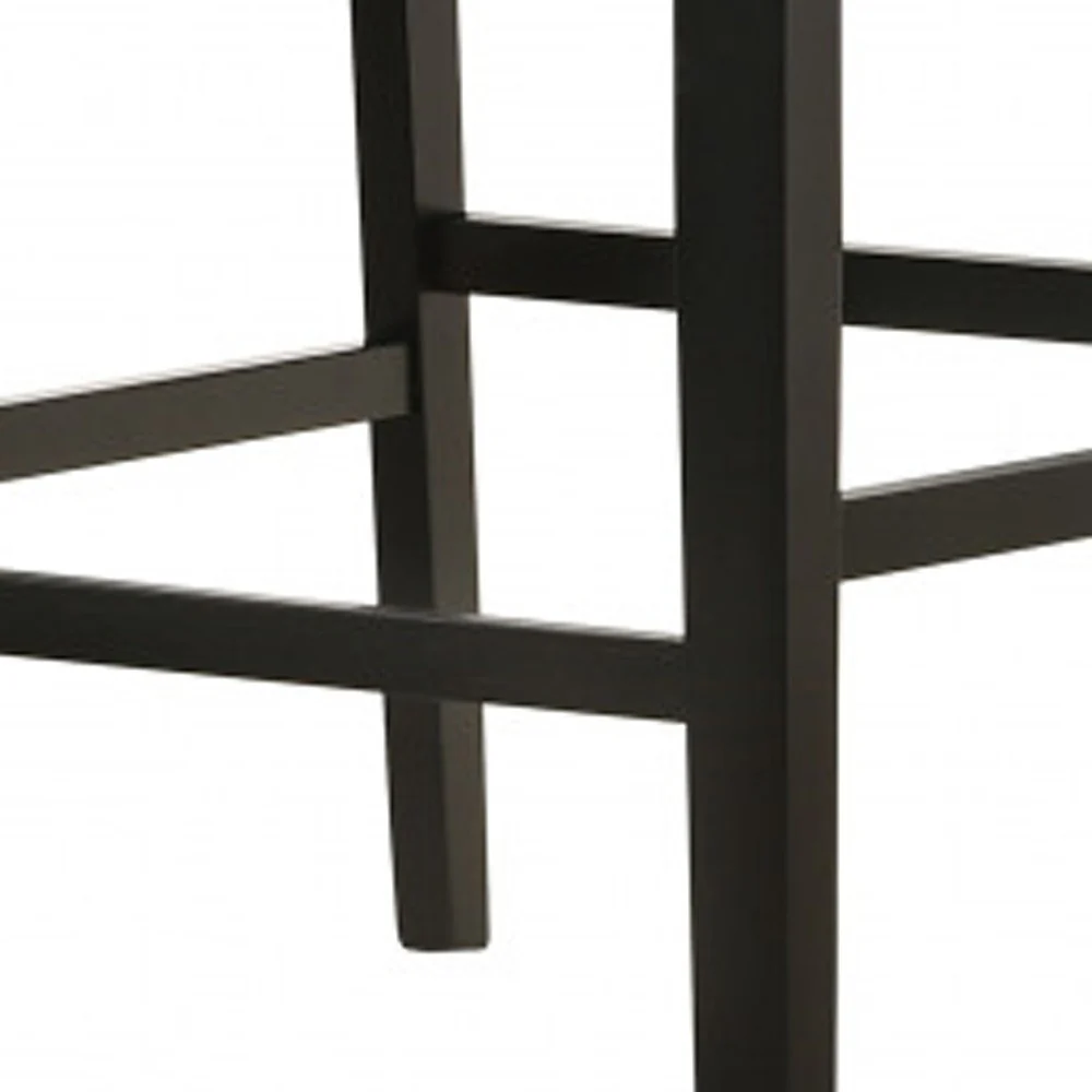 Set Of Two 42" Fawn And Espresso Iron Bar Chairs With Footrest By Homeroots - Image 4