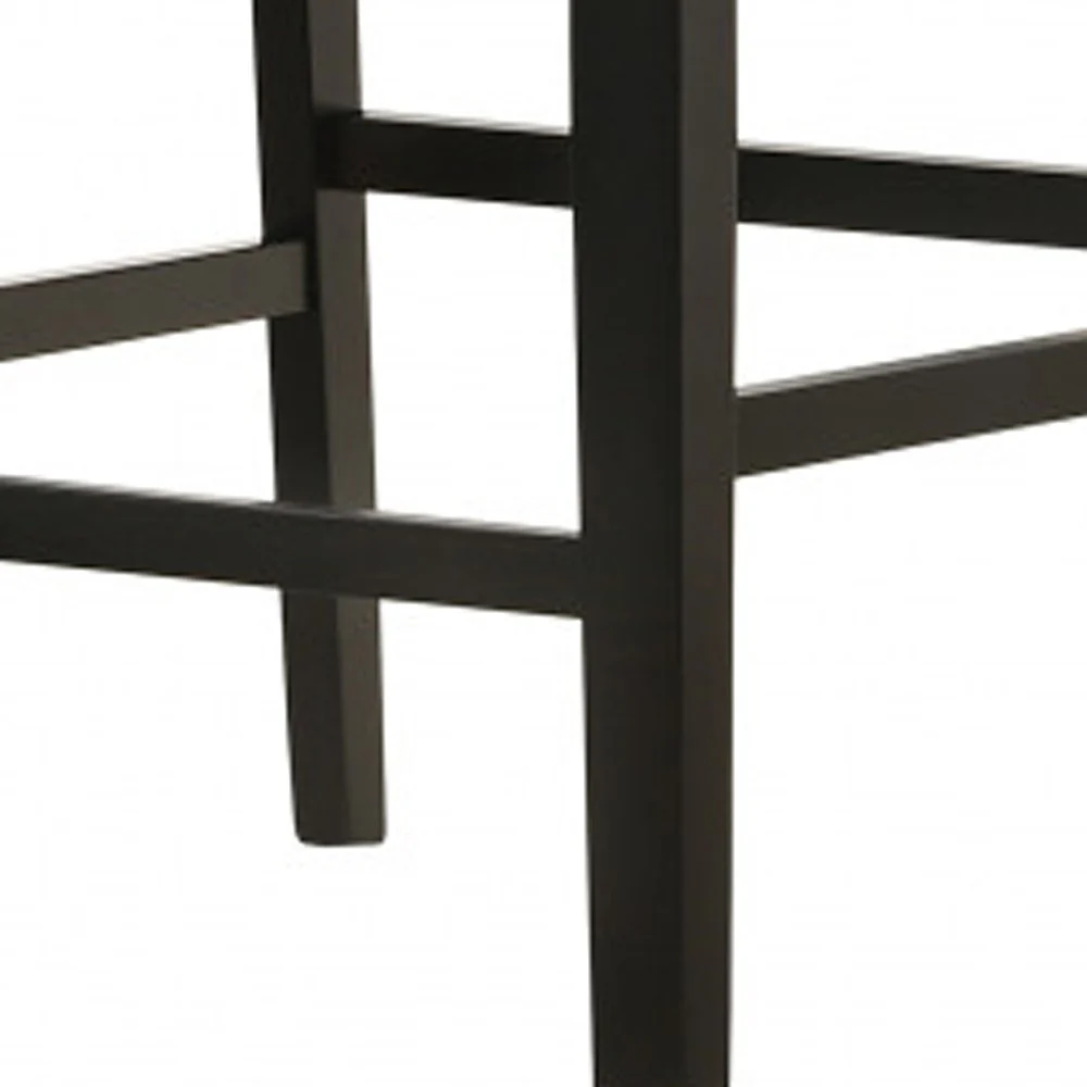 Set Of Two 42" Fawn And Espresso Iron Bar Chairs With Footrest By Homeroots - Image 5