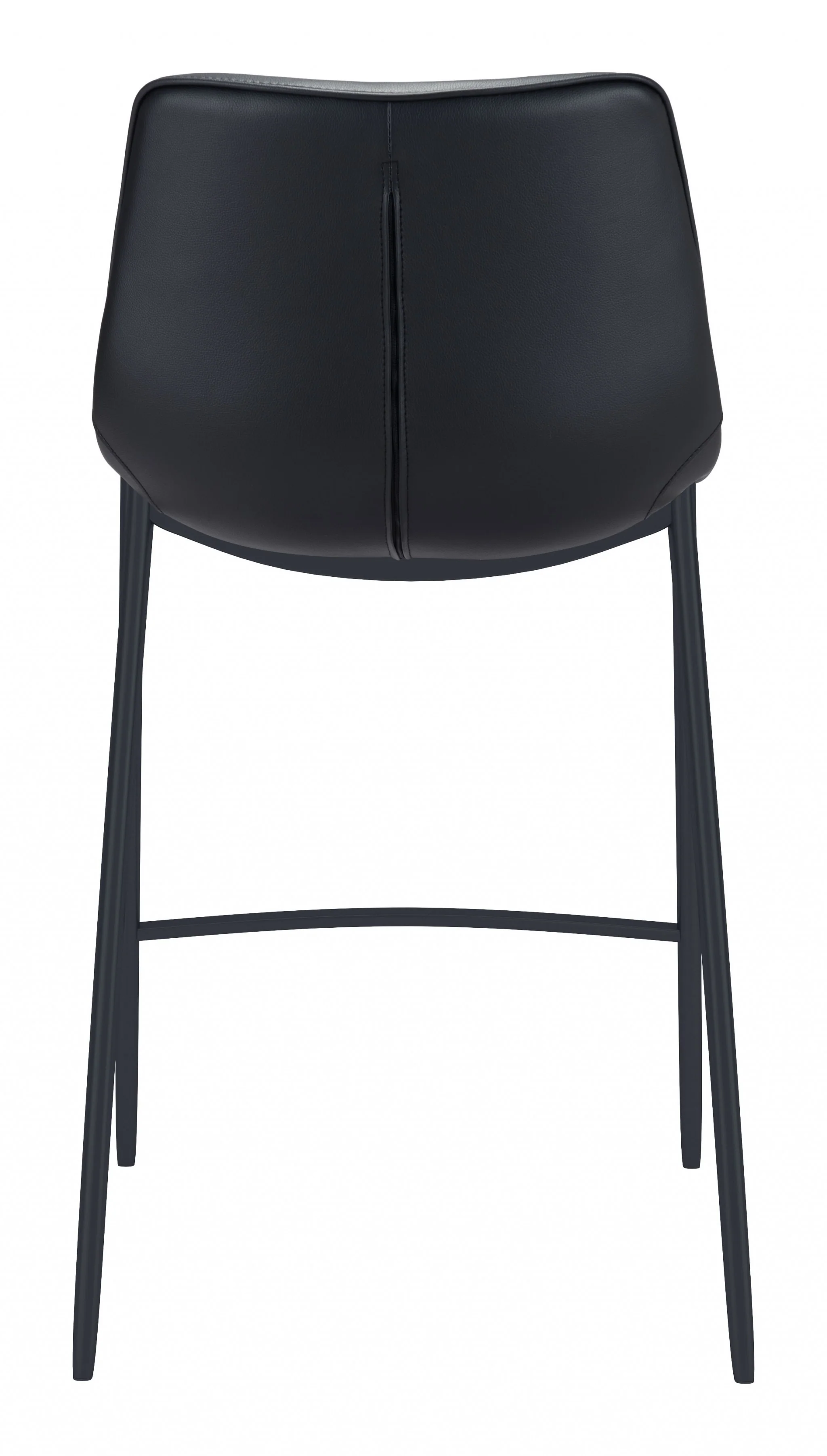 Set Of Two 43" Black Steel Low Back Bar Height Chairs With Footrest By Homeroots - Image 4