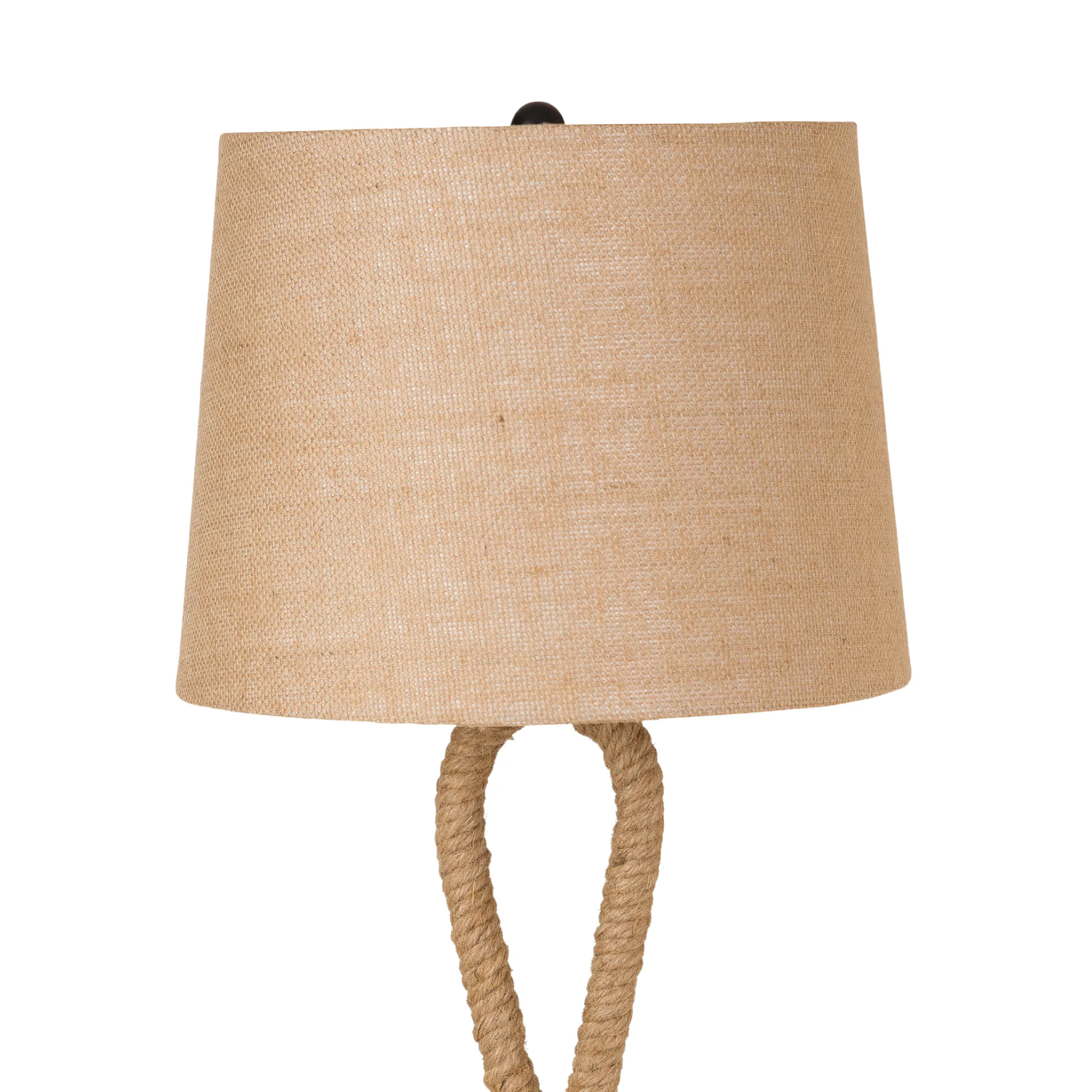 Set of Two Black Ceramic Novelty Table Lamps With Brown Empire Shade By Homeroots - Image 3