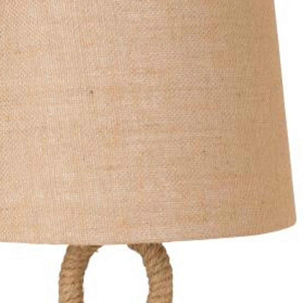 Set of Two Black Ceramic Novelty Table Lamps With Brown Empire Shade By Homeroots - Image 7