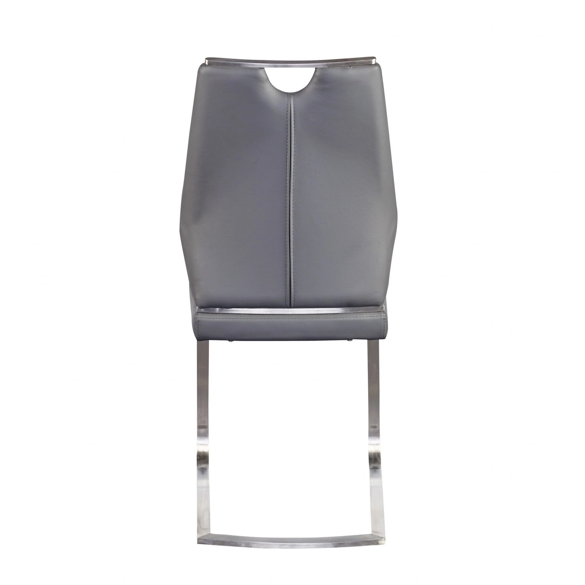 Set Of Two Black Faux Leather Cantilever Chairs By Homeroots - Image 13