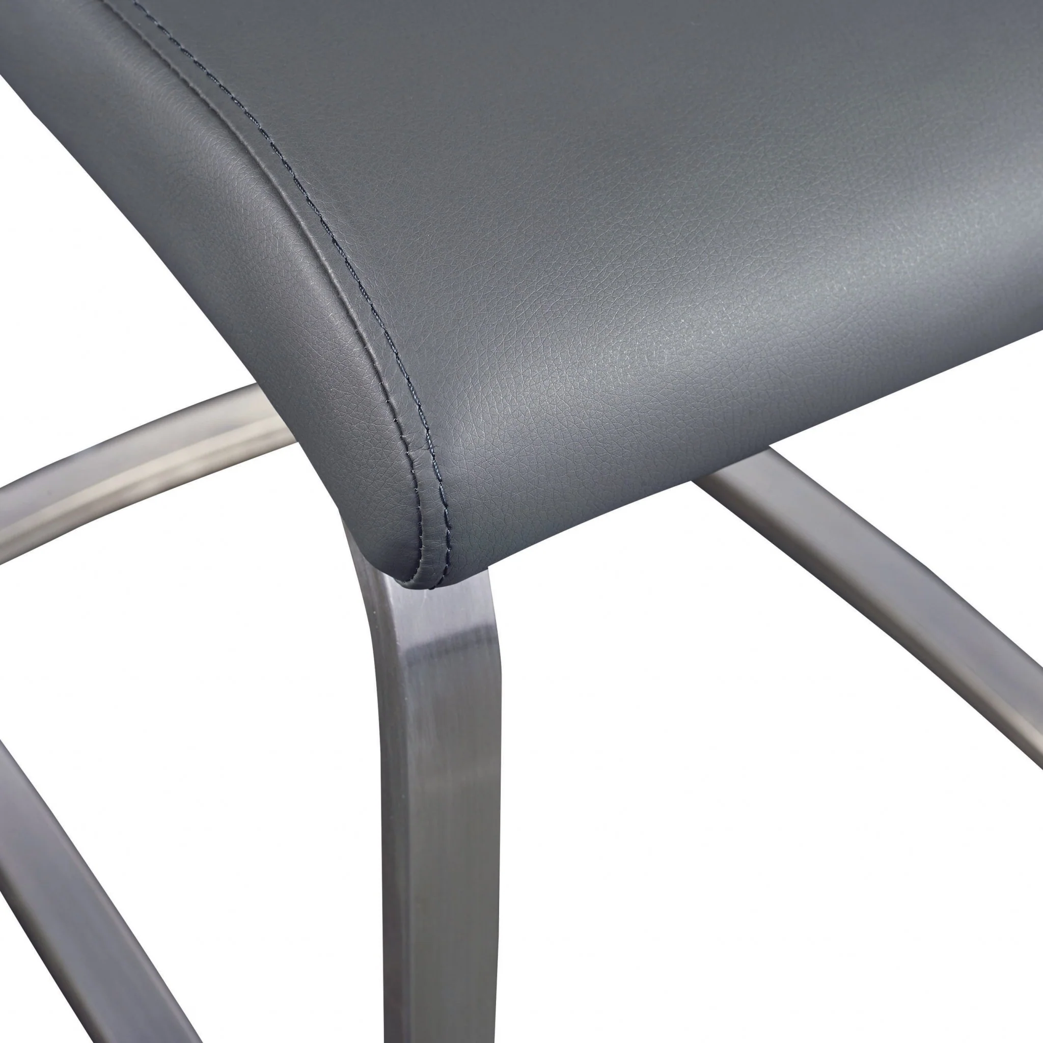 Set Of Two Black Faux Leather Cantilever Chairs By Homeroots - Image 14