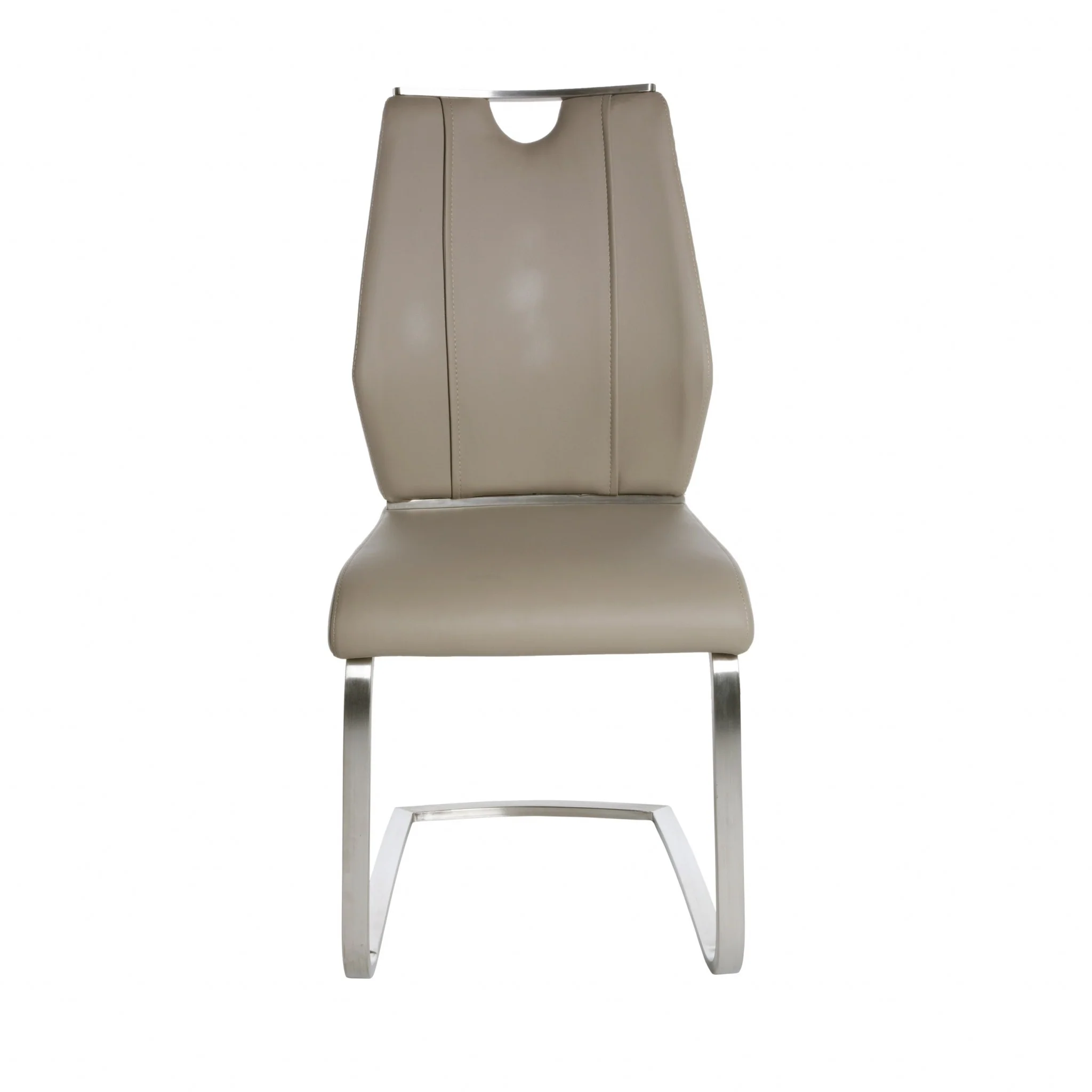 Set Of Two Black Faux Leather Cantilever Chairs By Homeroots - Image 16