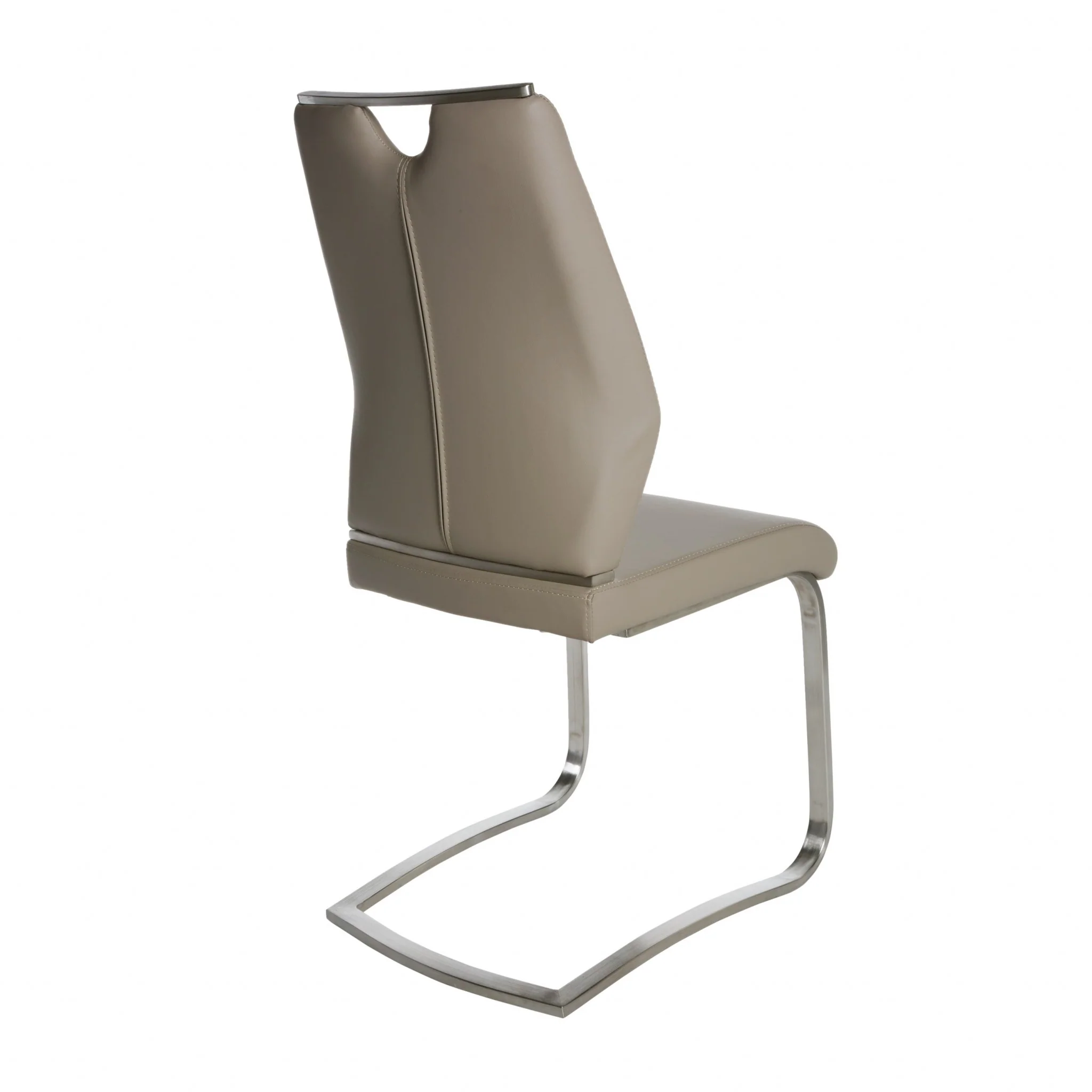 Set Of Two Black Faux Leather Cantilever Chairs By Homeroots - Image 19