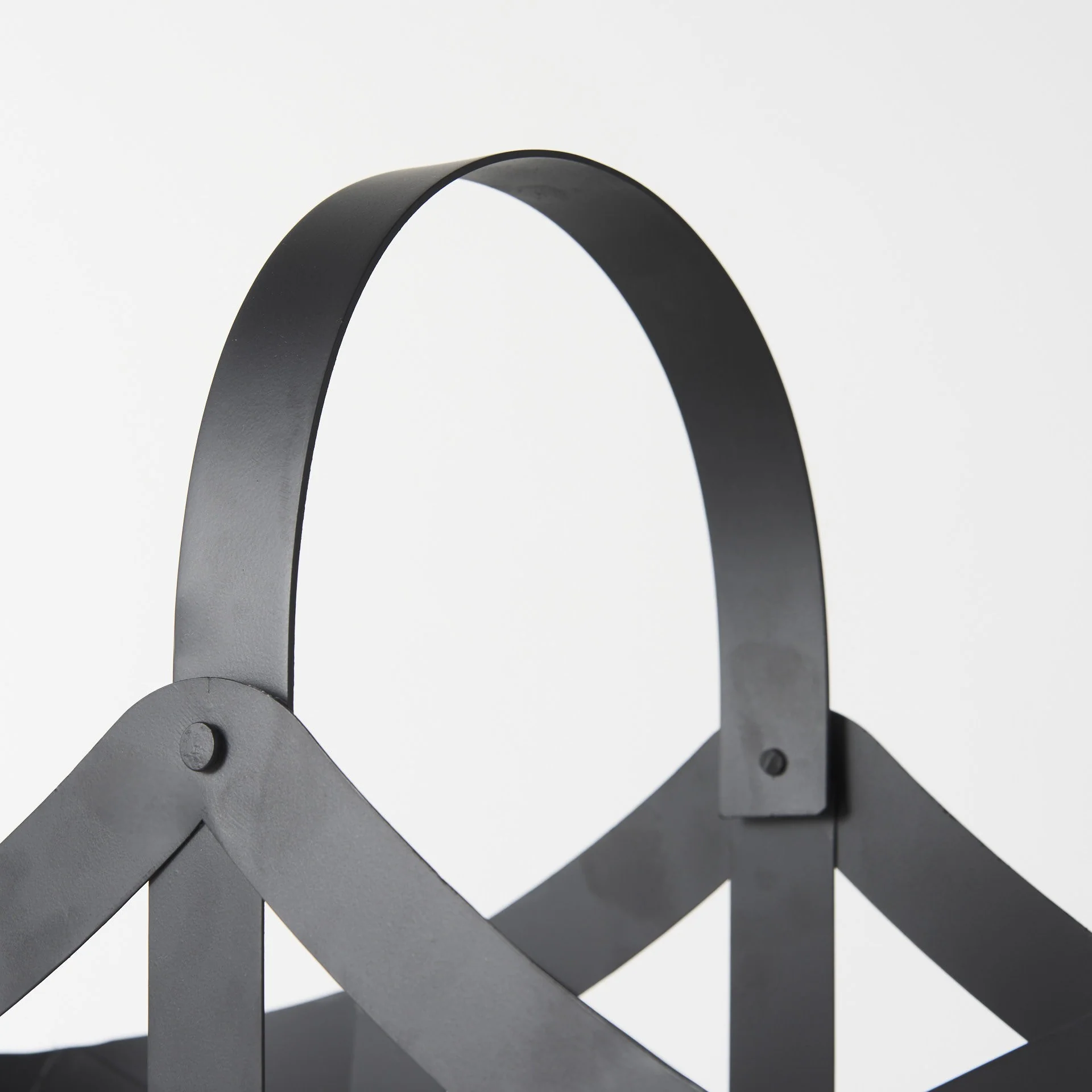 Set of Two Black Geometric Metal Baskets By Homeroots - Image 5