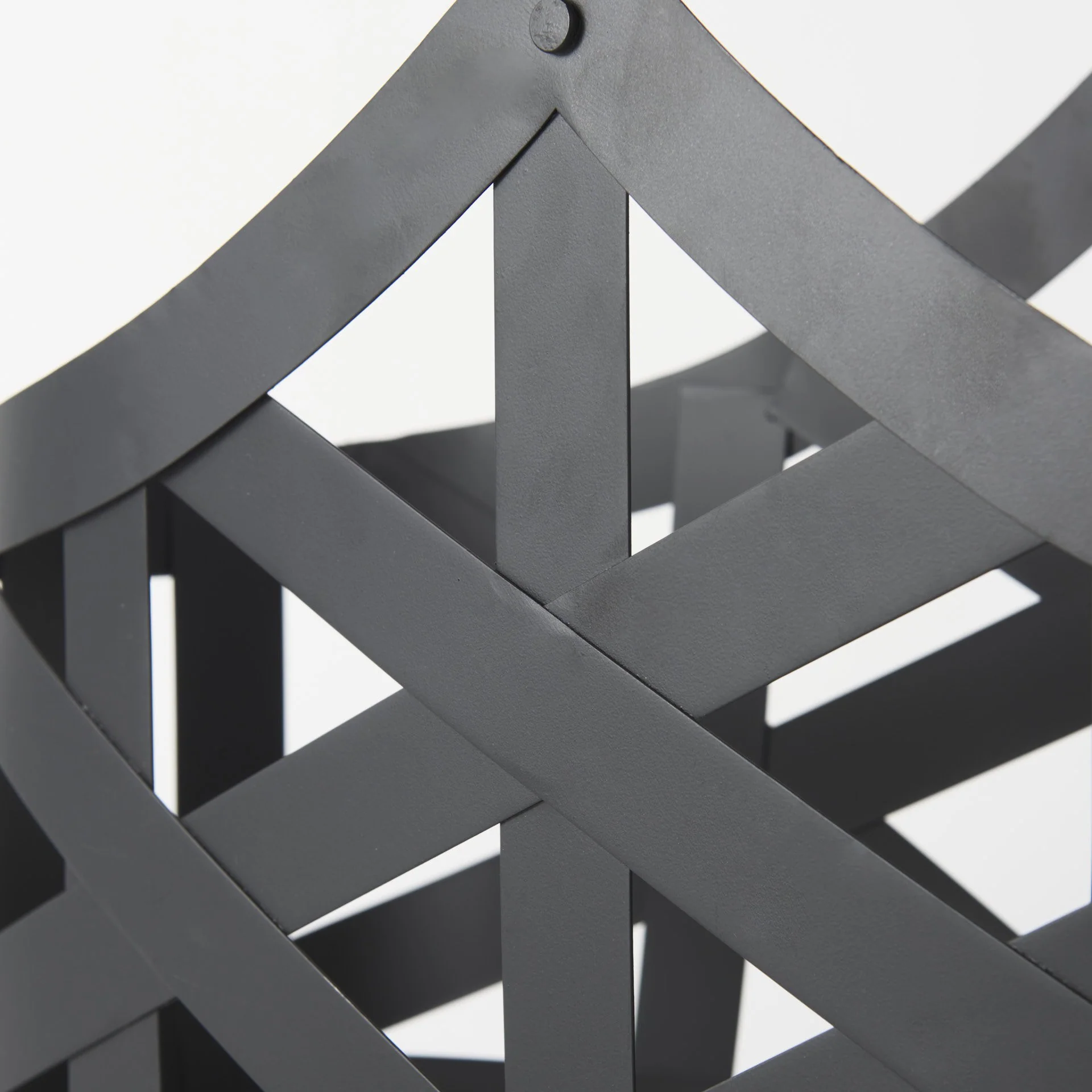 Set of Two Black Geometric Metal Baskets By Homeroots - Image 6