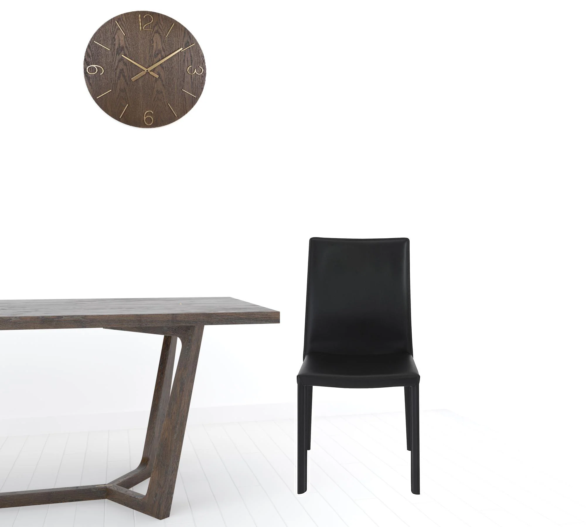 Set of Two Black Upholstered Leather Dining Side Chairs By Homeroots - Image 5