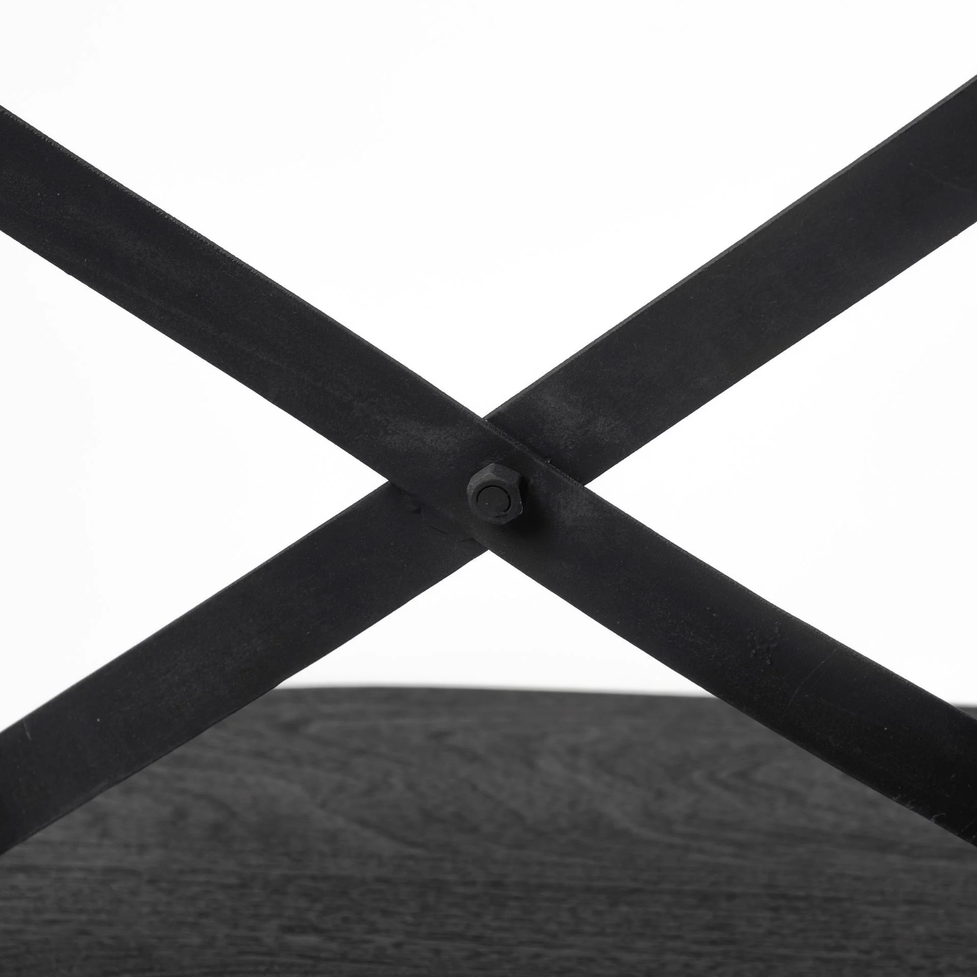 Set Of Two Black Wood Cross Back Side Chairs By Homeroots - Image 8