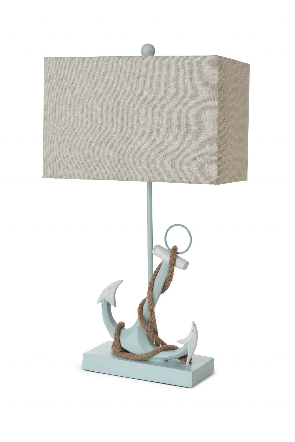 Set of Two Blue Coastal Anchor Table Lamps With Beige Shade By Homeroots - Image 2