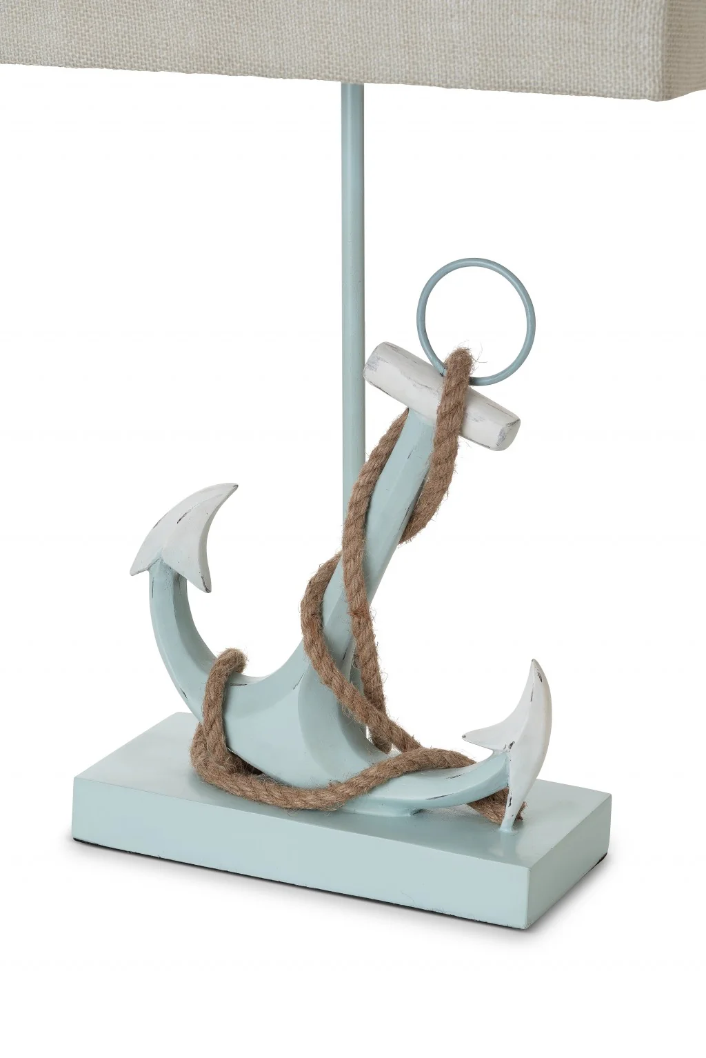 Set of Two Blue Coastal Anchor Table Lamps With Beige Shade By Homeroots - Image 6