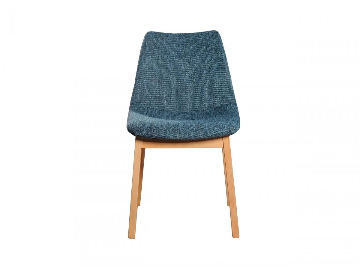 Set of Two Blue Fabric Dining Chairs By Homeroots - Image 3