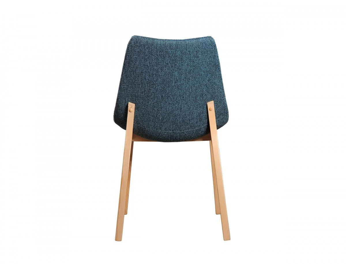 Set of Two Blue Fabric Dining Chairs By Homeroots - Image 5