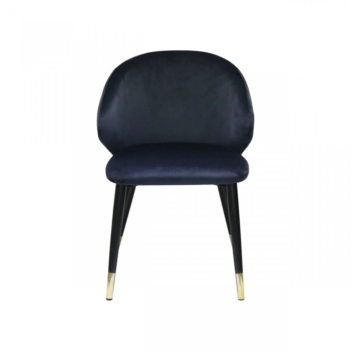 Set of Two Blue Velvet Dining Chairs By Homeroots - Image 2