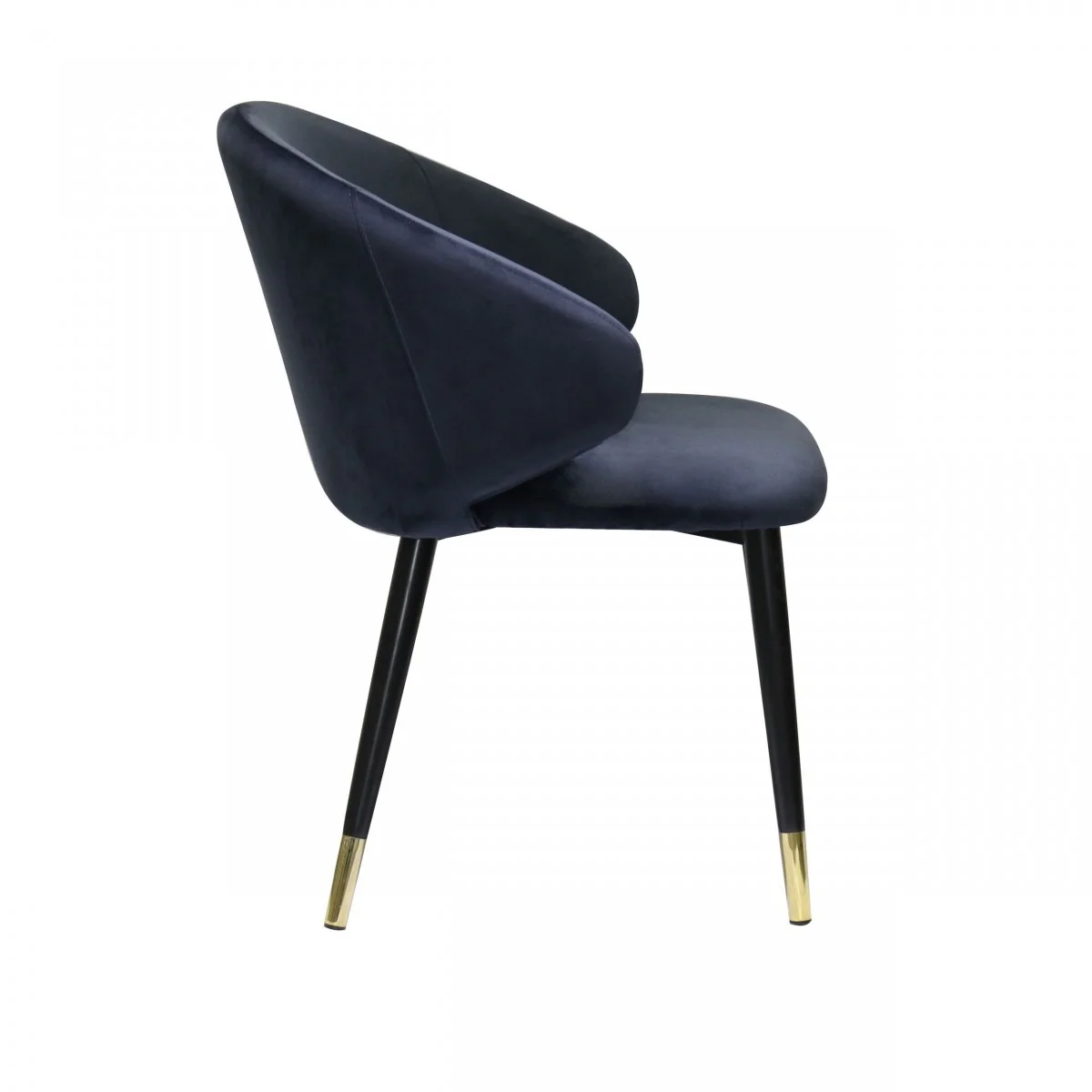 Set of Two Blue Velvet Dining Chairs By Homeroots - Image 3