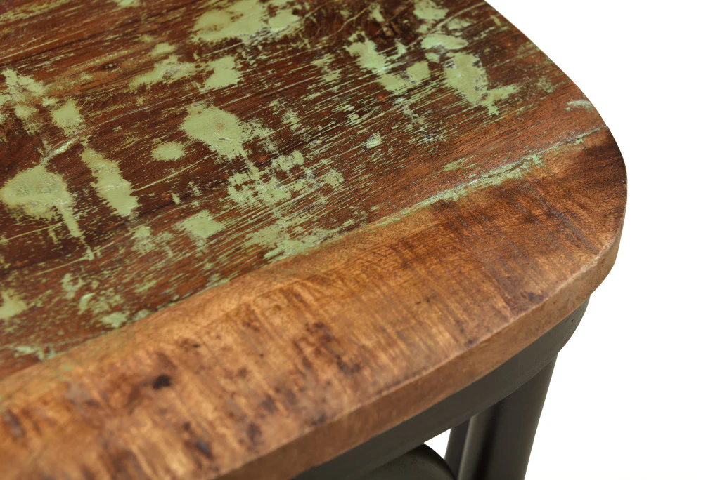 Set of Two Brown And Black Metal And Wood Cross Back Dining Side Chairs By Homeroots - Image 5