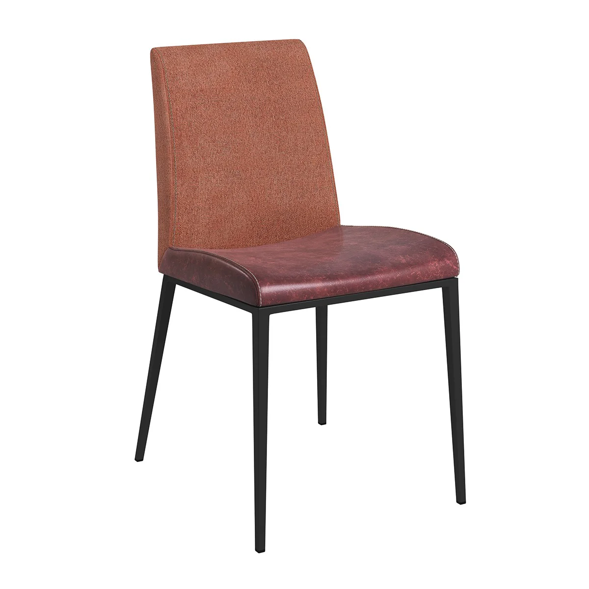 Set of Two Brown and Rust Stainless Steel Chairs By Homeroots - Image 3