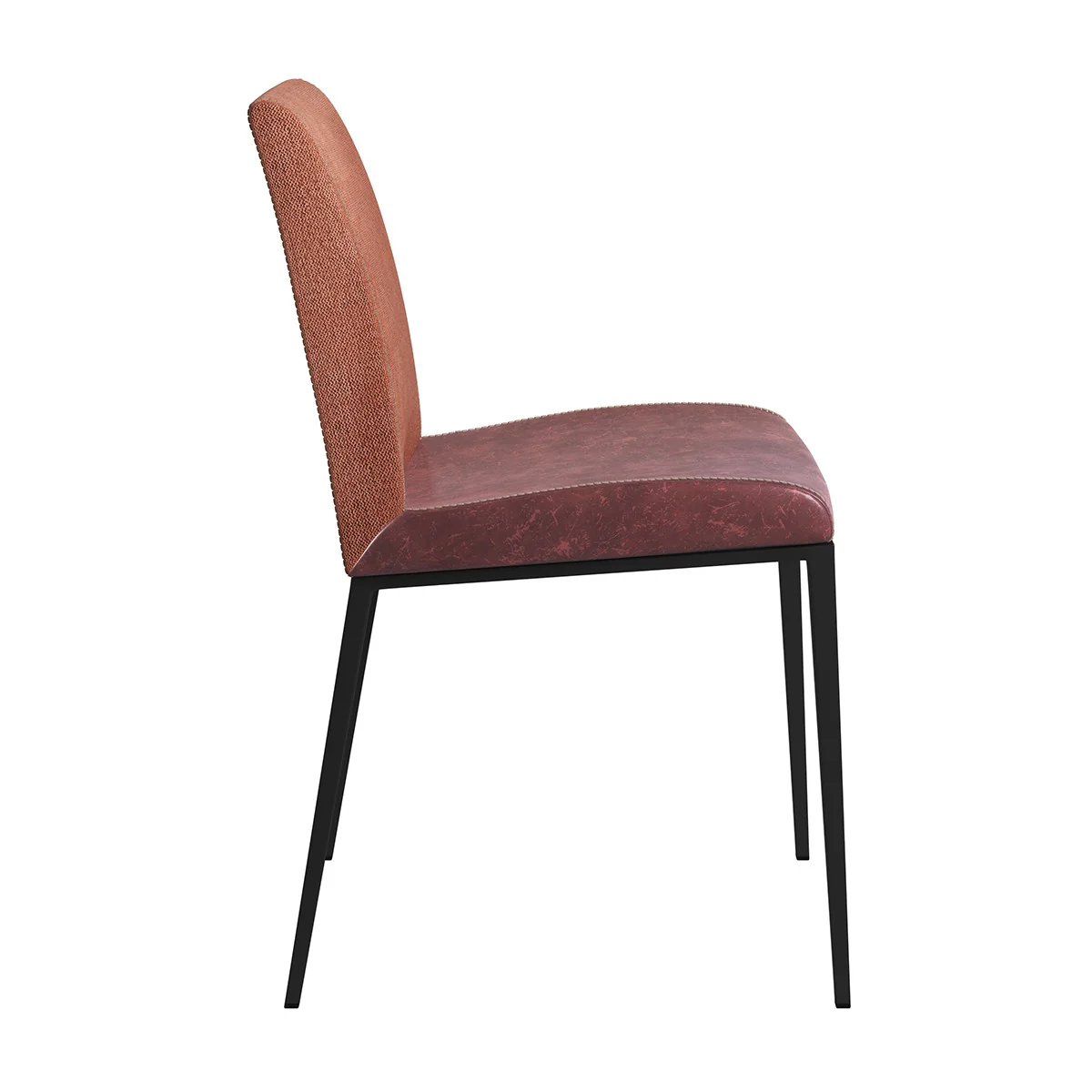 Set of Two Brown and Rust Stainless Steel Chairs By Homeroots - Image 4