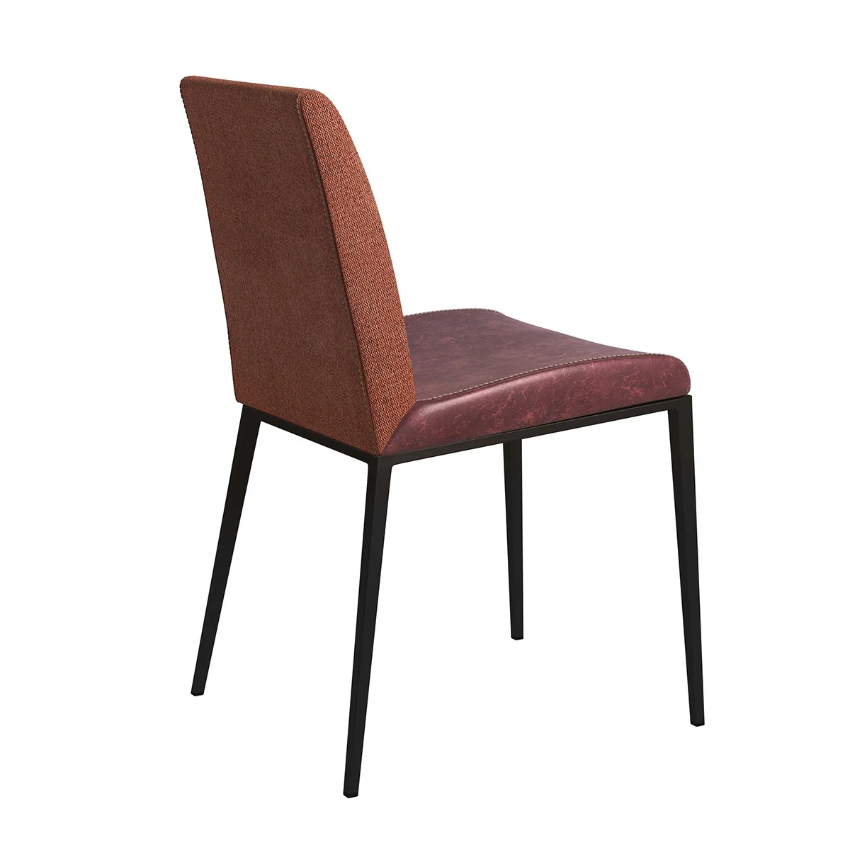 Set of Two Brown and Rust Stainless Steel Chairs By Homeroots - Image 5