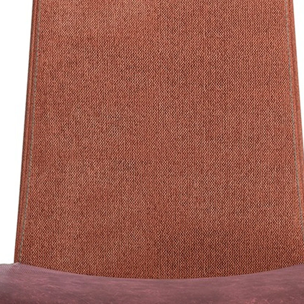 Set of Two Brown and Rust Stainless Steel Chairs By Homeroots - Image 8