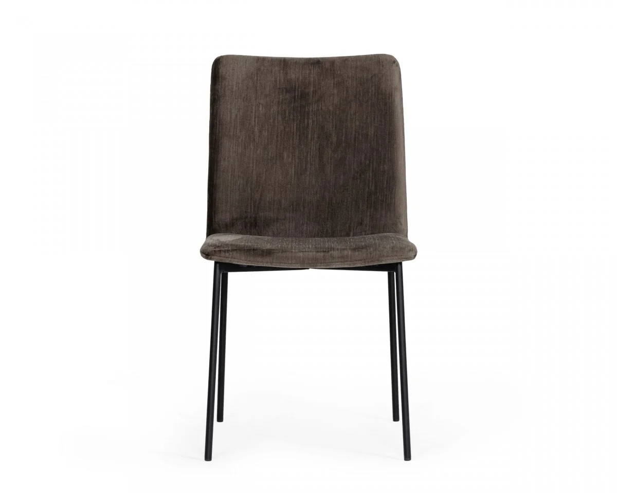 Set of Two Brown Black Dining Chairs By Homeroots - Image 3