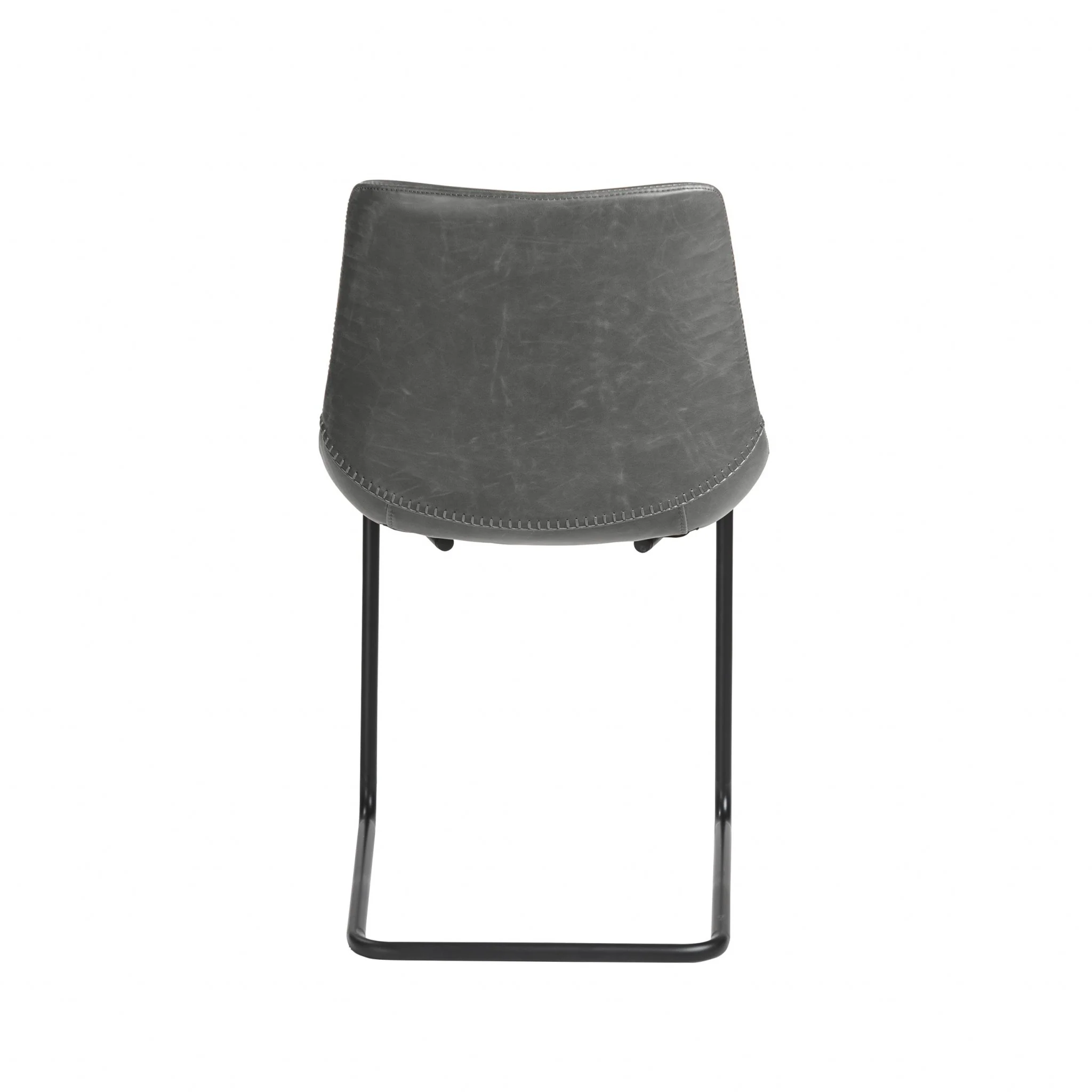 Set Of Two Brown Faux Faux Leather Black Cantilever Chairs By Homeroots - Image 13