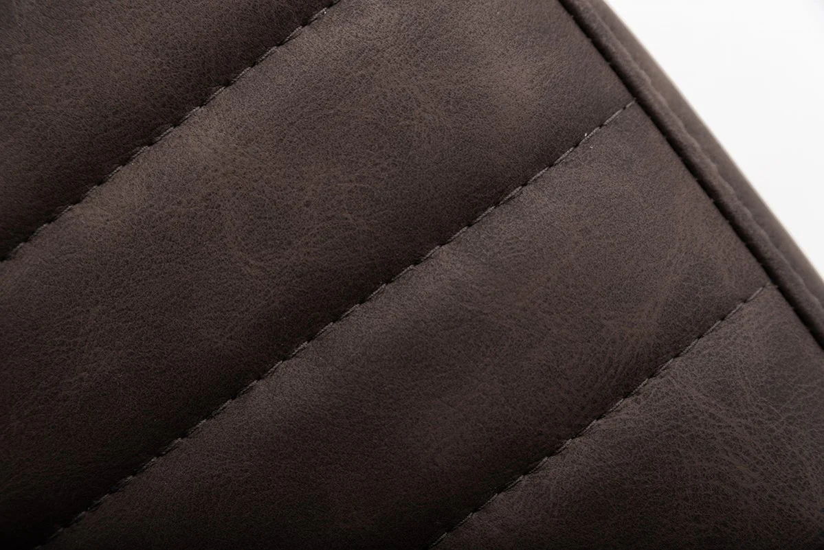 Set of Two Brown Faux Leather Dining Chairs By Homeroots - Image 6