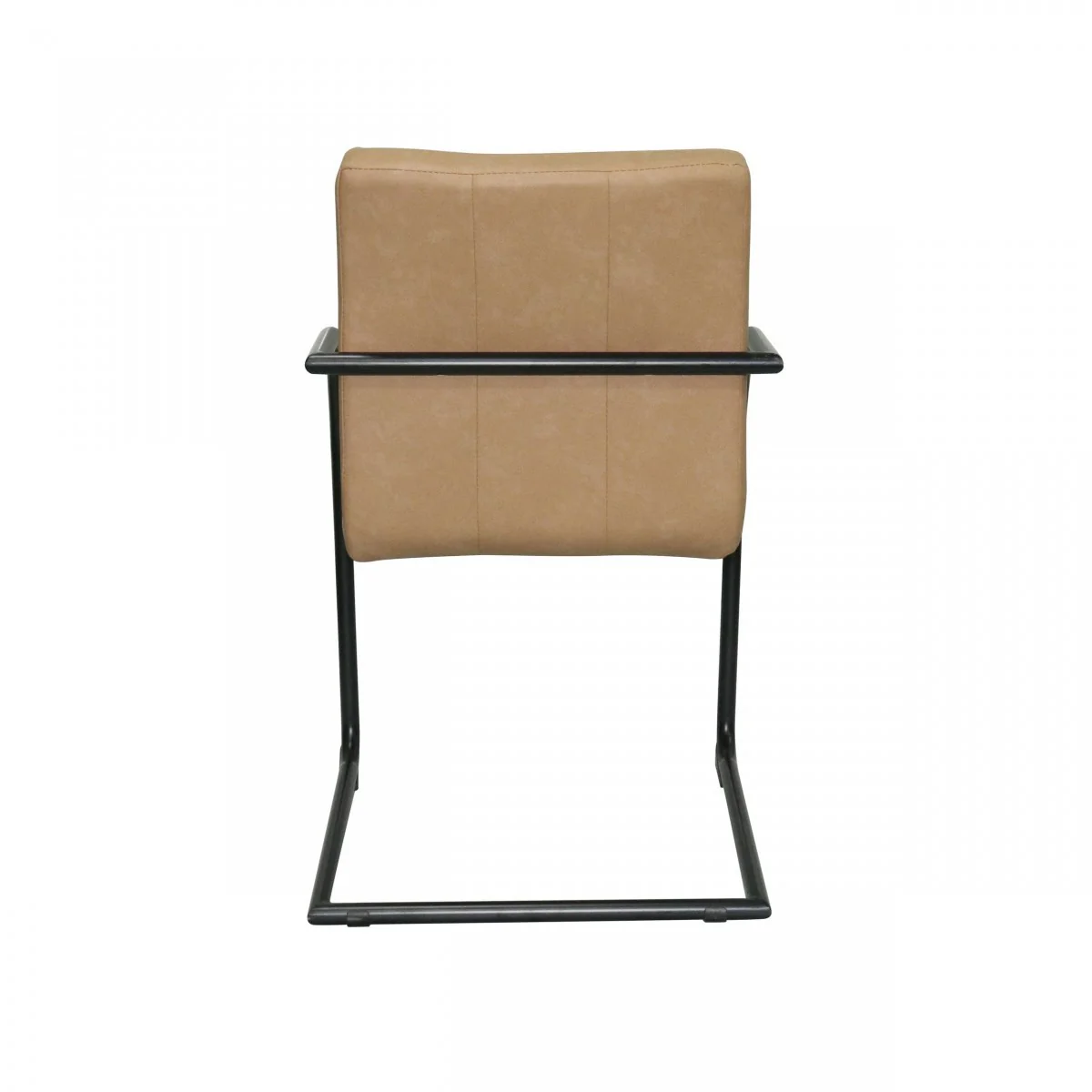 Set of Two Brown Faux Leather Industrial Dining Chairs By Homeroots - Image 10