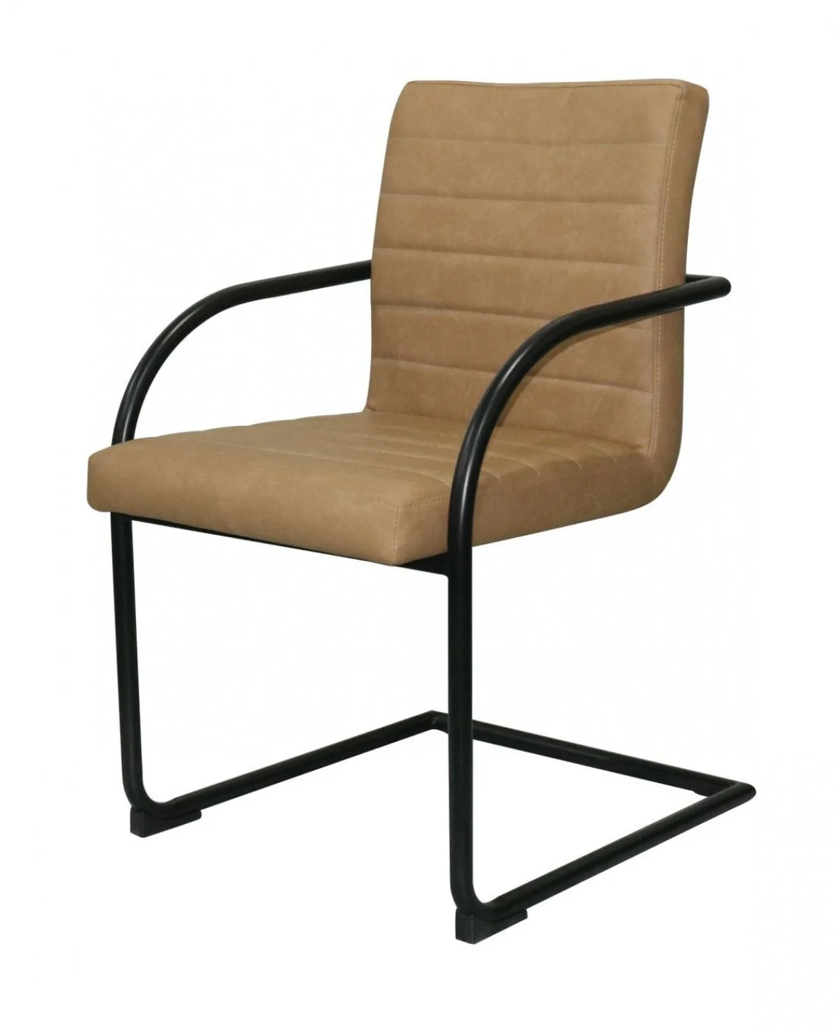 Set of Two Brown Faux Leather Industrial Dining Chairs By Homeroots - Image 7