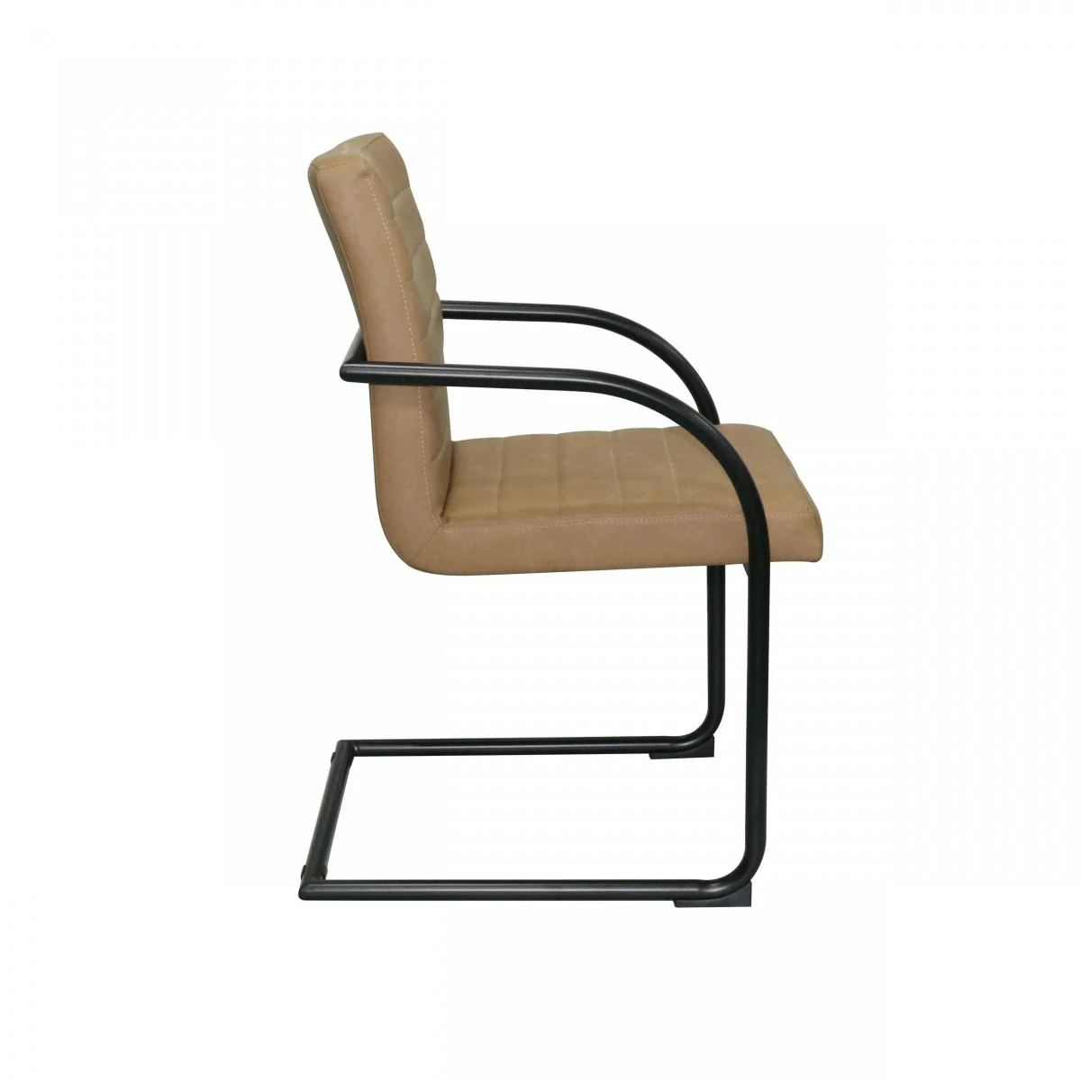 Set of Two Brown Faux Leather Industrial Dining Chairs By Homeroots - Image 9